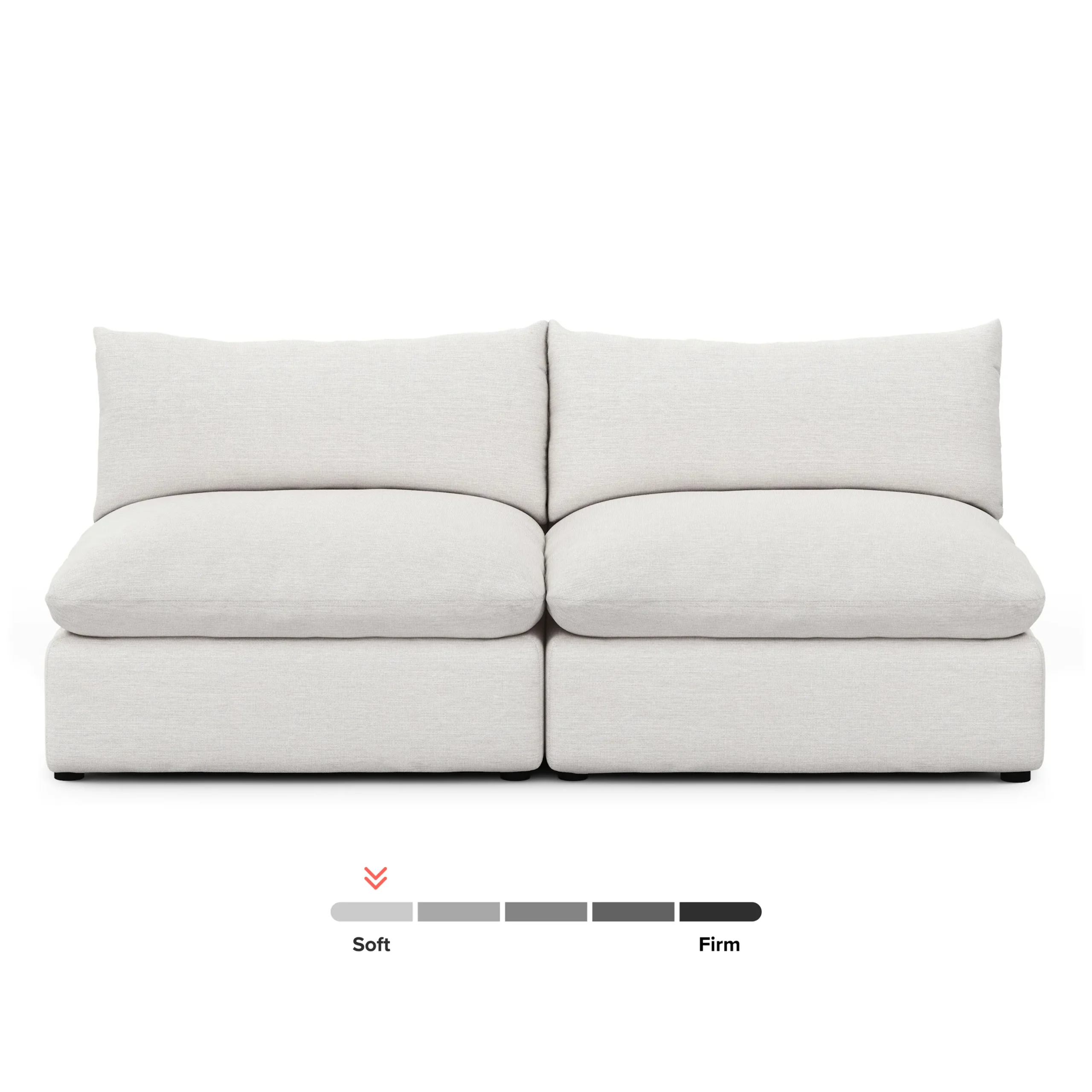 Leigh 79_ Armless Modular Sofa - Silver Ivory - Image 12