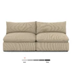 Leigh 79_ Armless Modular Sofa - Silver Taupe