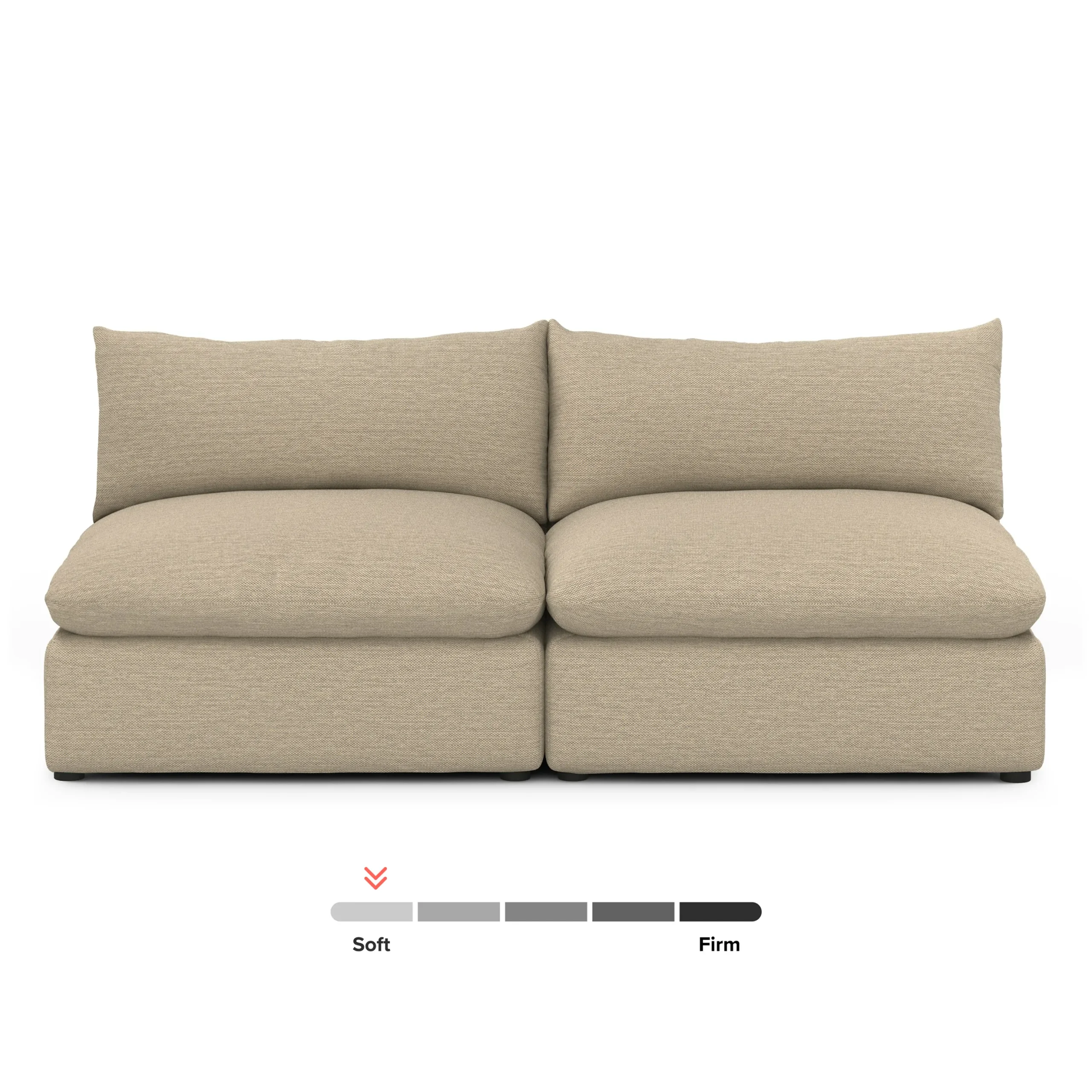 Leigh 79_ Armless Modular Sofa - Silver Taupe - Image 6
