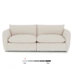 Leigh 92_ Modular Sofa - Ivory Wool Bouclé