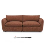 Leigh 92_ Modular Sofa - Napa Rust
