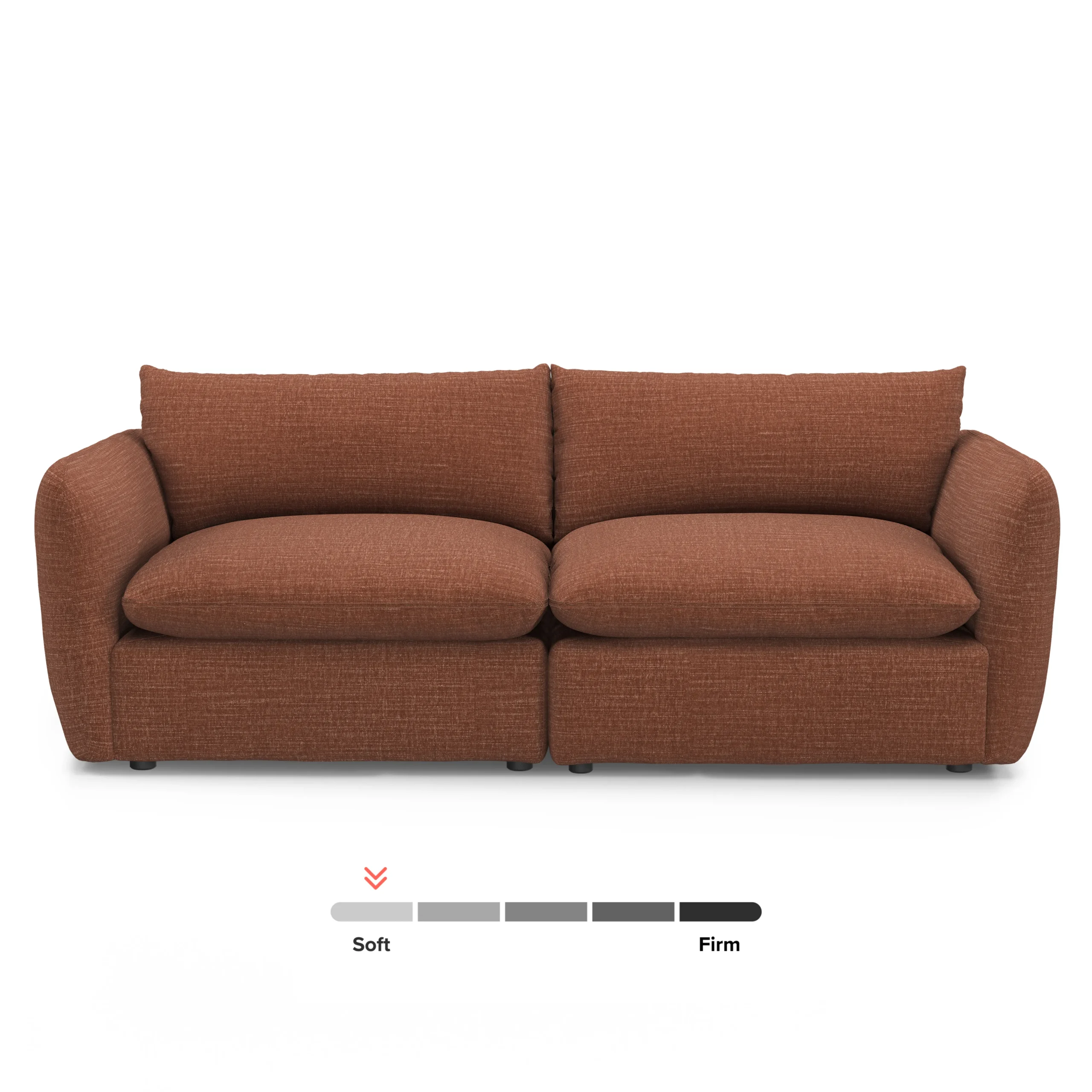 Leigh 92_ Modular Sofa - Napa Rust - Image 12