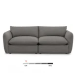 Leigh 92_ Modular Sofa - Silver Gray