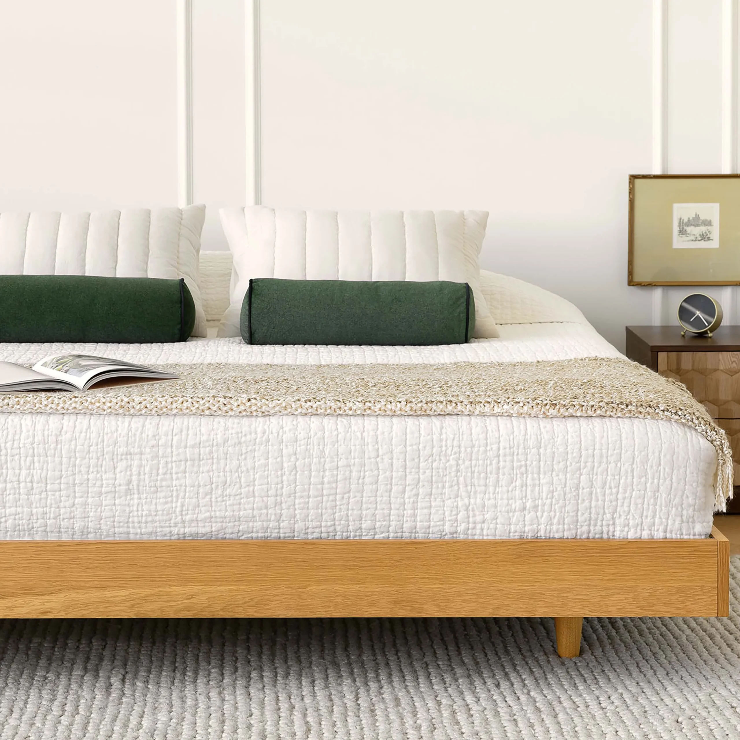 Basi King Bed Frame - Oak - Image 7