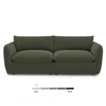 Leigh 92_ Velvet Modular Sofa - Hale Fir Green