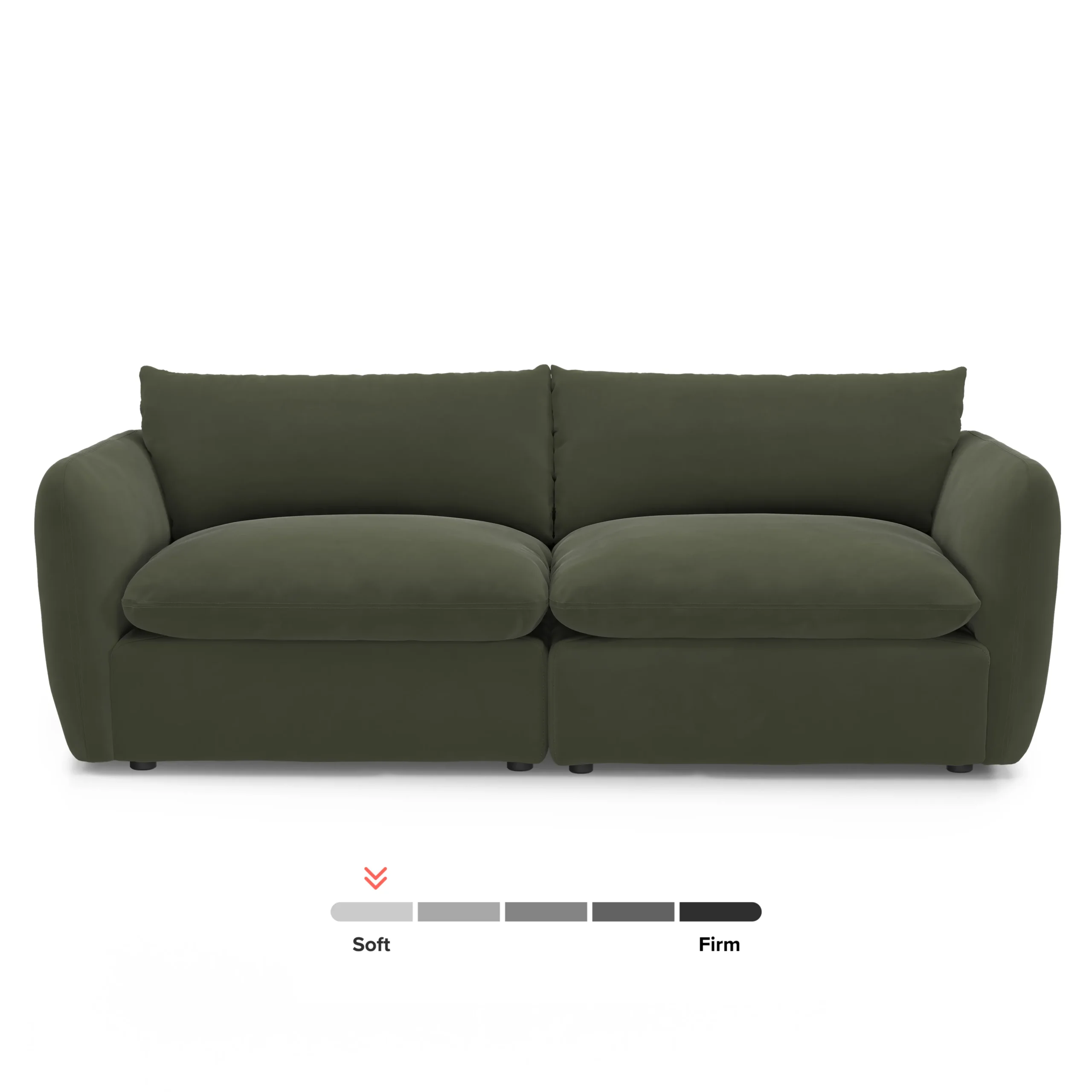 Leigh 92_ Velvet Modular Sofa - Hale Fir Green - Image 11