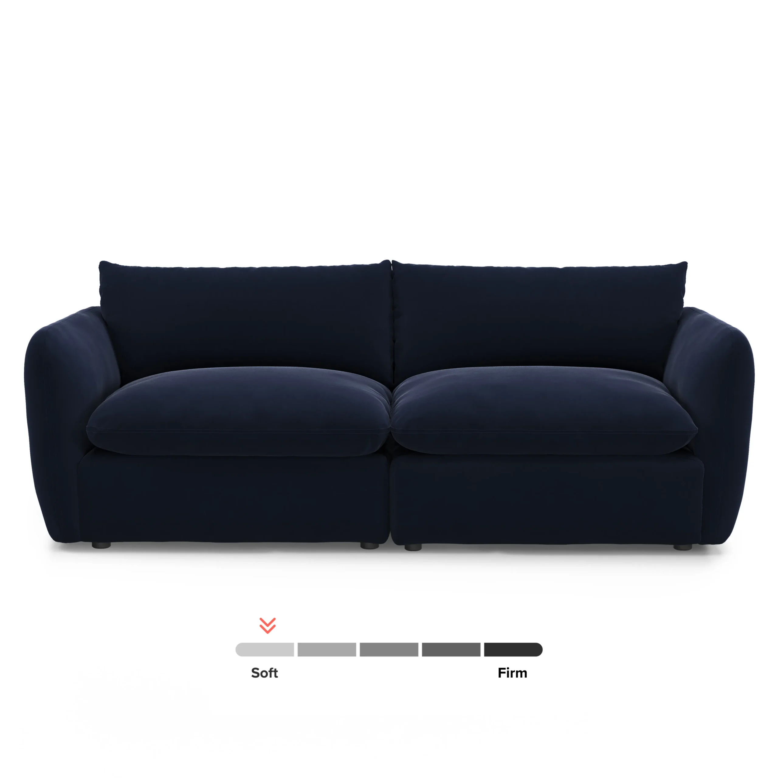 Leigh 92_ Velvet Modular Sofa - Hale Ink - Image 11