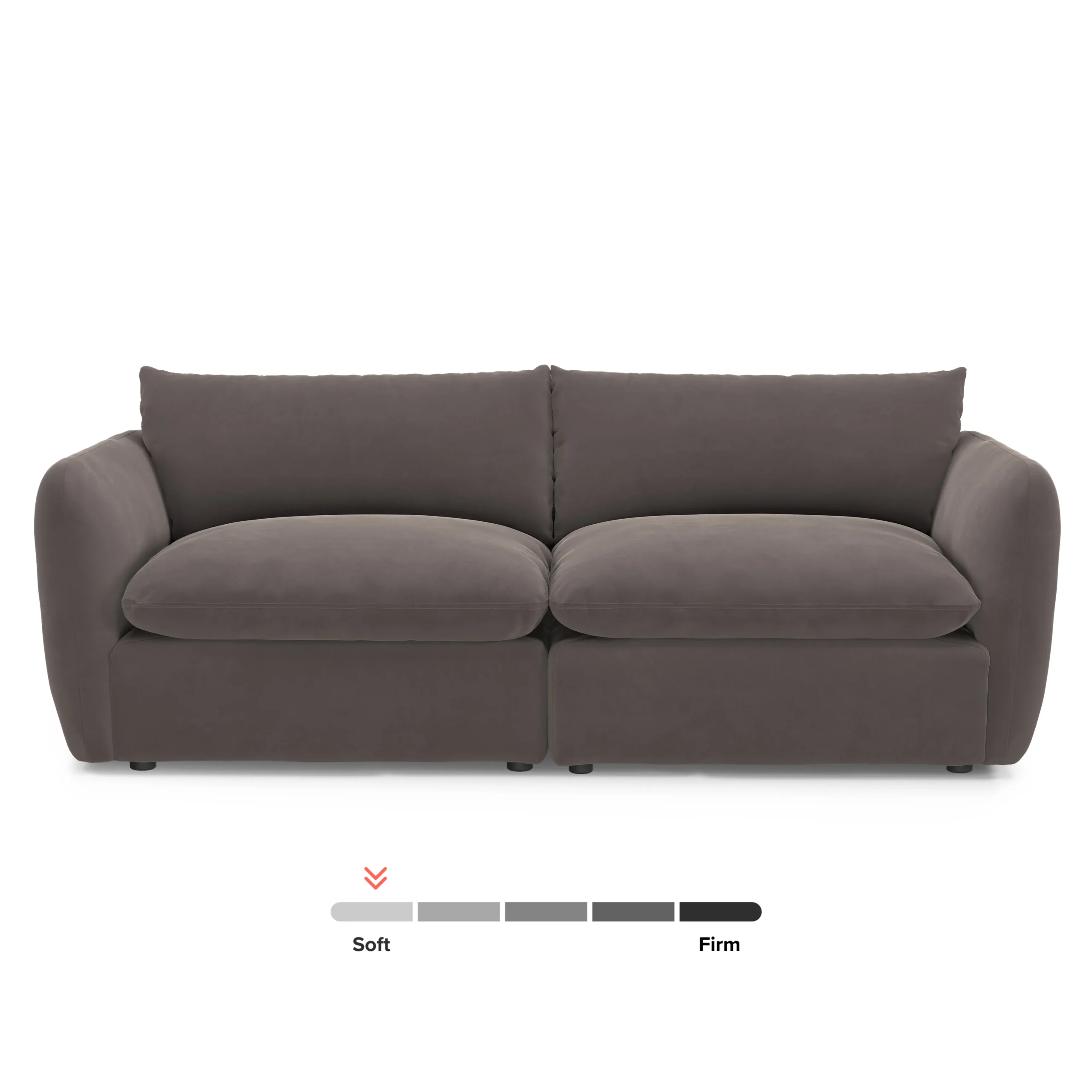 Leigh 92_ Velvet Modular Sofa - Hale Warm Gray - Image 12