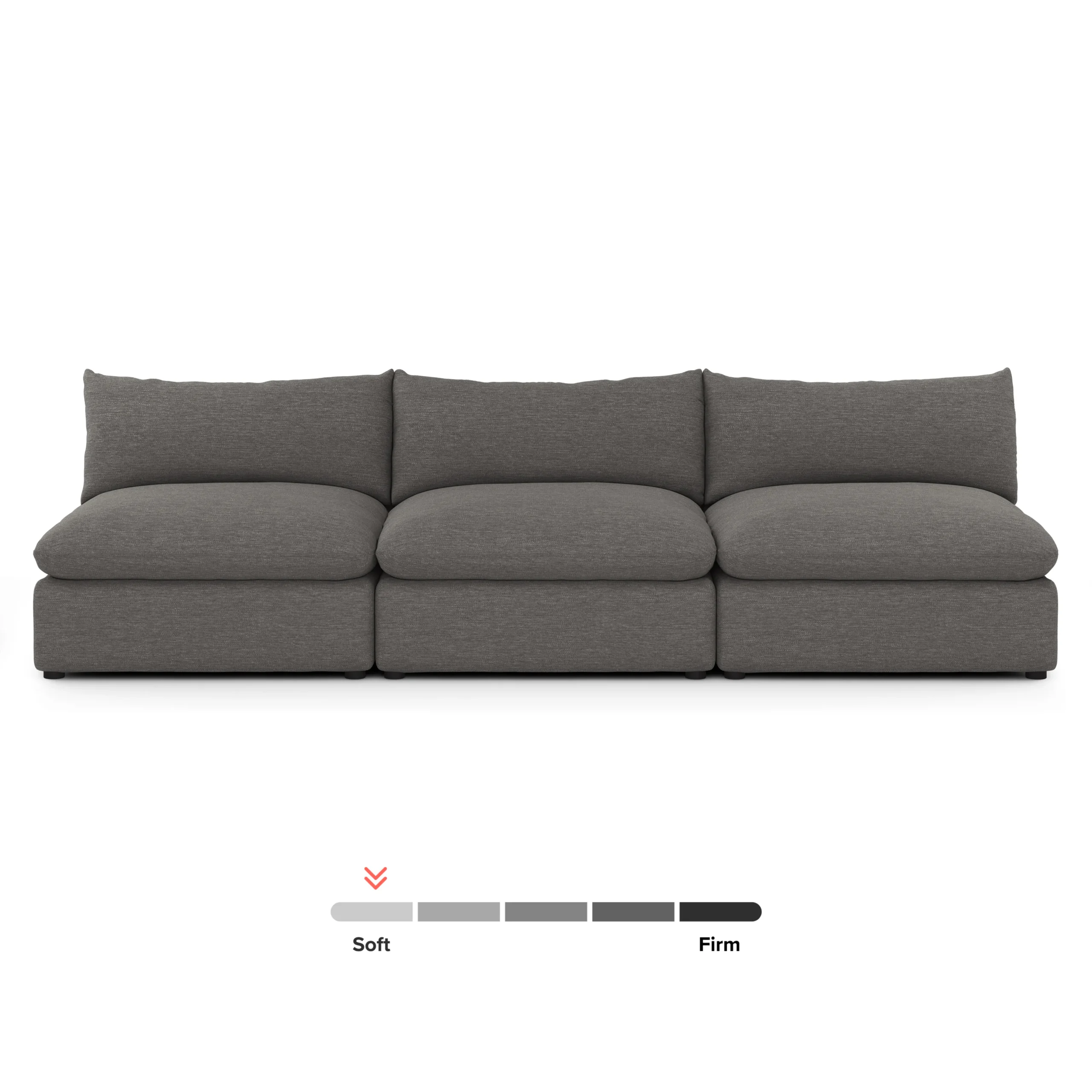 Leigh 118_ Armless Modular Sofa - Silver Gray - Image 12