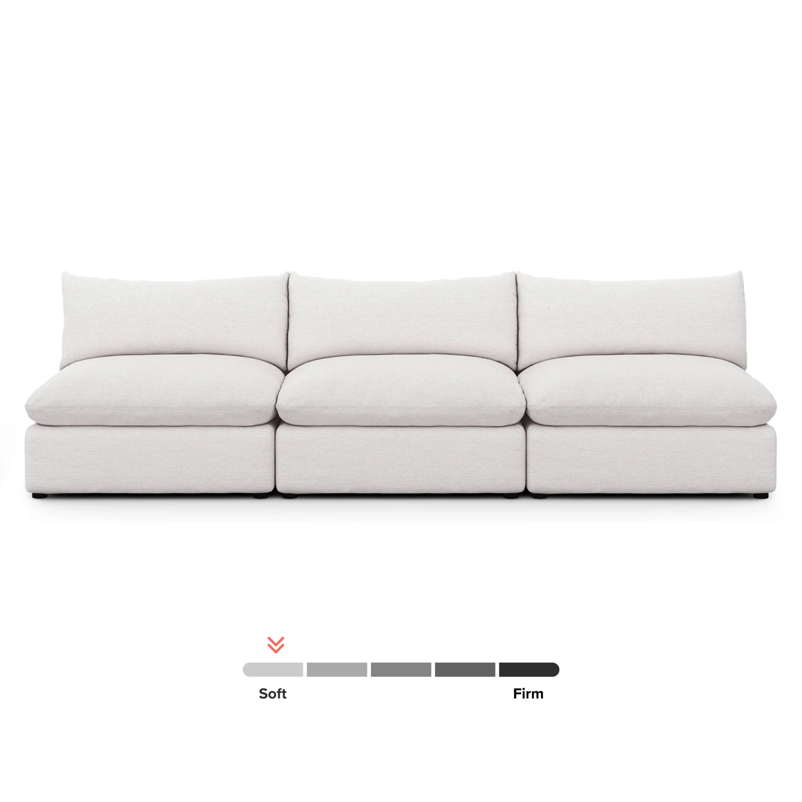 Leigh 118_ Armless Modular Sofa - Silver Ivory - Image 11