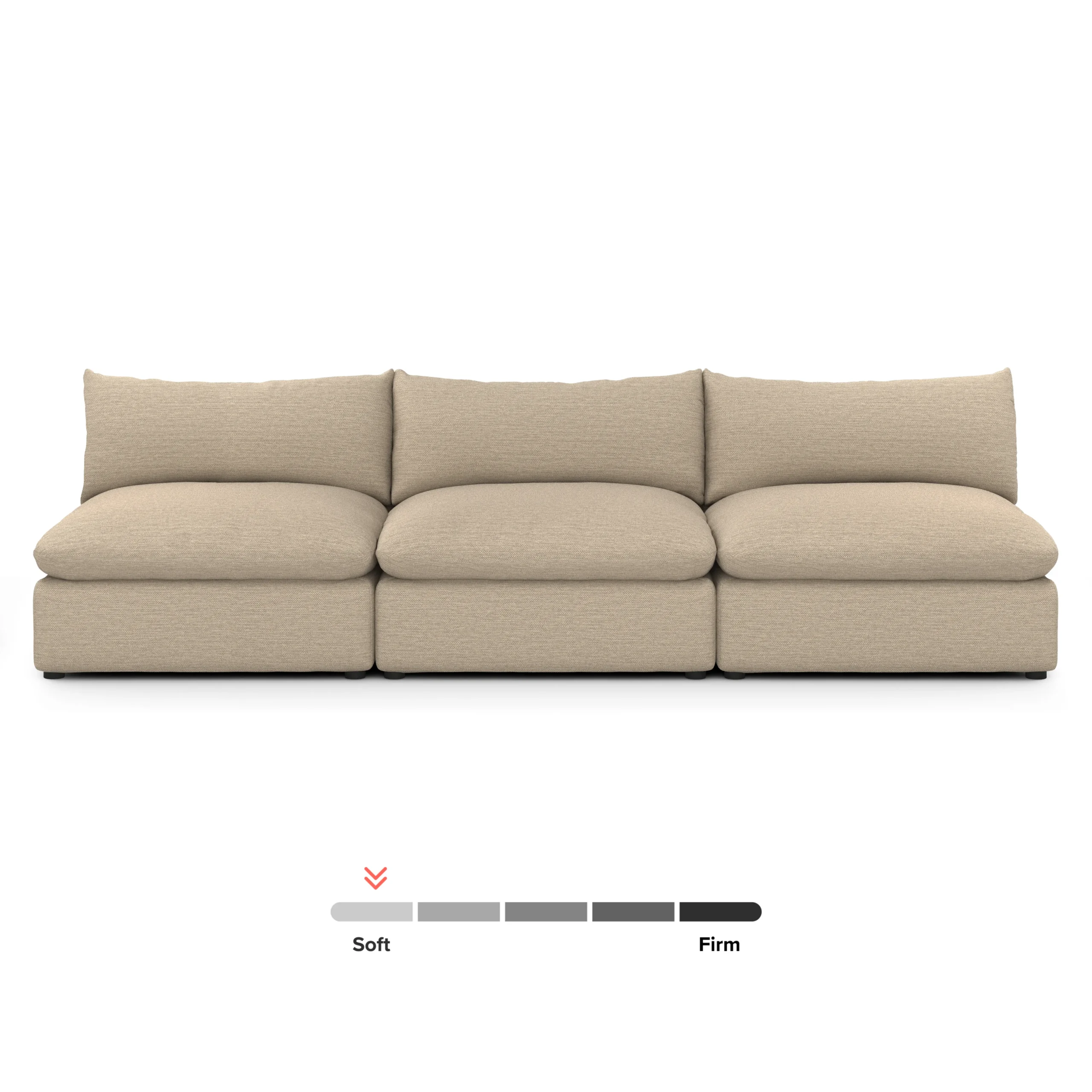 Leigh 118_ Armless Modular Sofa - Silver Taupe - Image 11