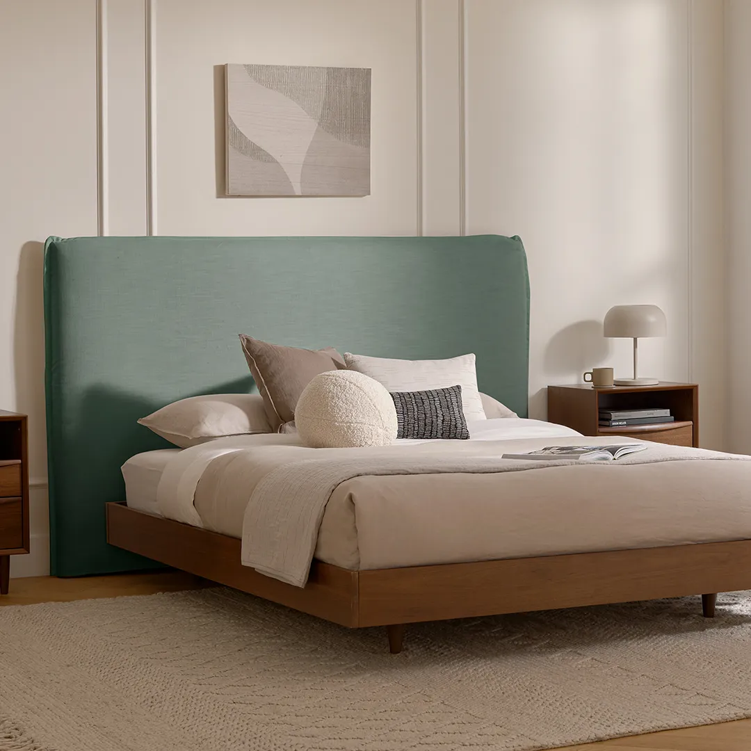 Basi Queen Bed Frame - Walnut - Image 14