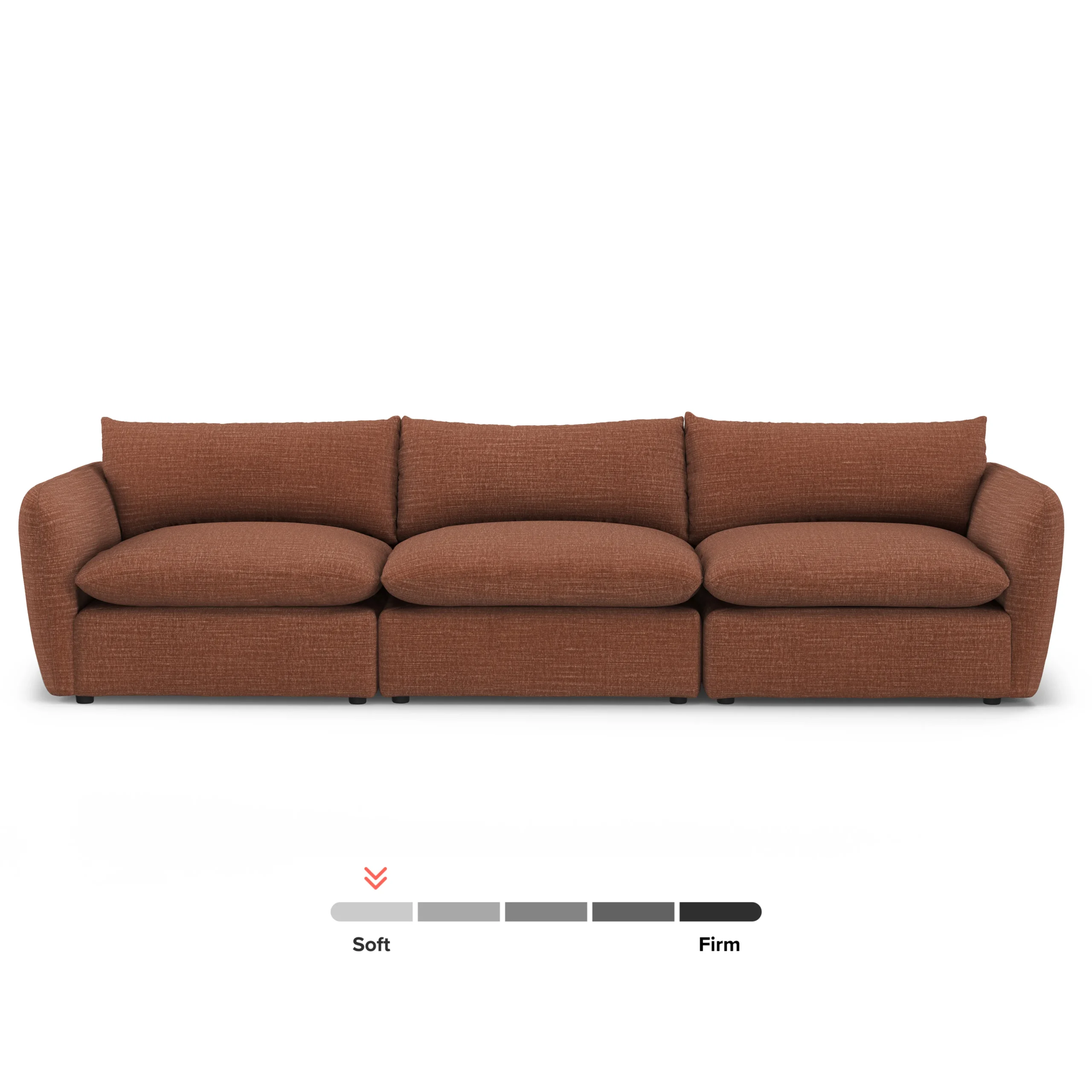 Leigh 131.5_ Modular Sofa - Napa Rust - Image 11