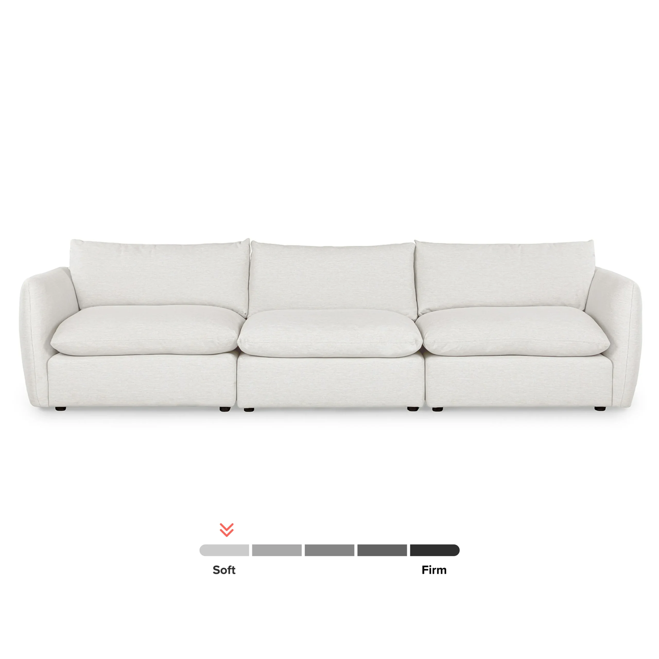 Leigh 131.5_ Modular Sofa - Silver Ivory - Image 8