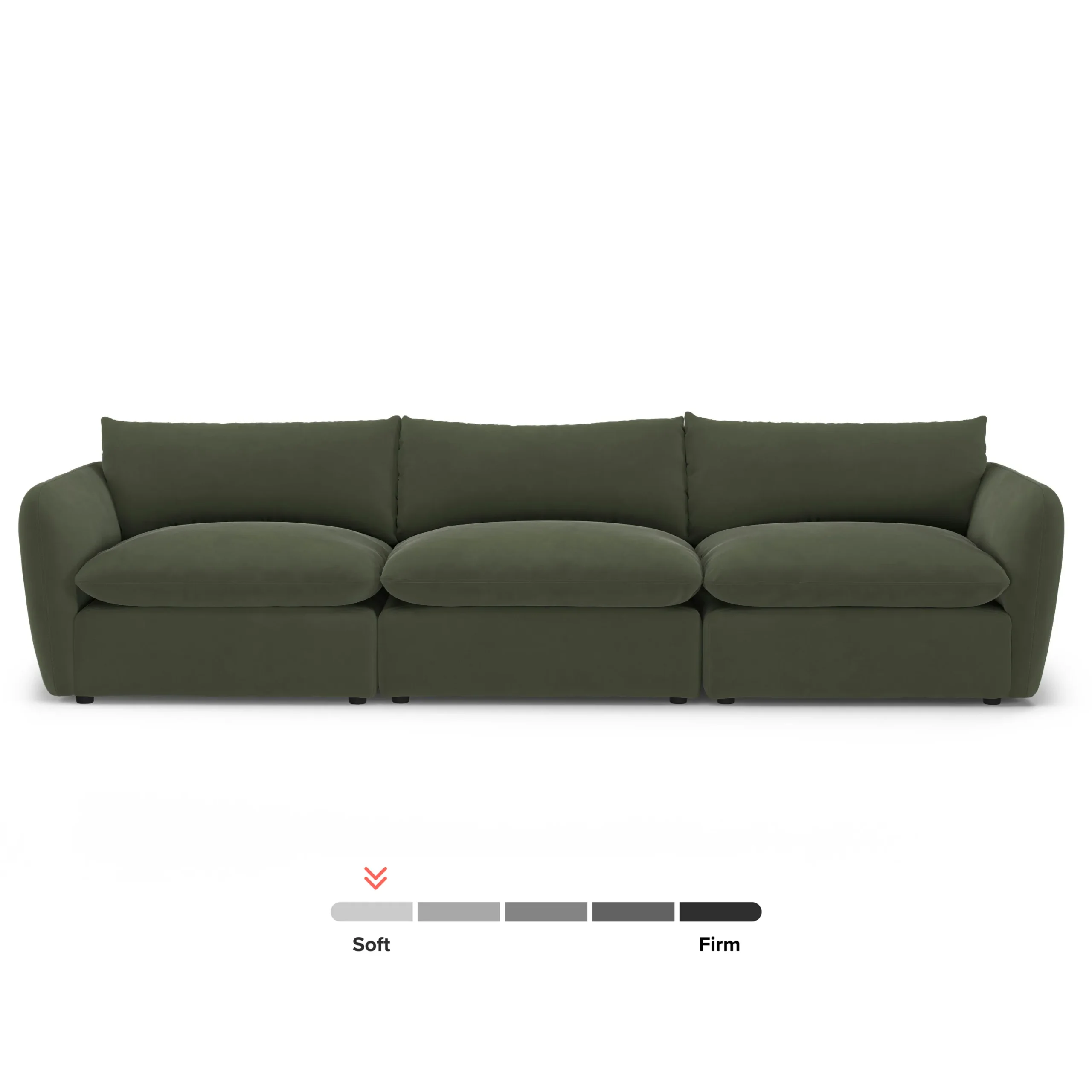 Leigh 131.5_ Velvet Modular Sofa - Hale Fir Green - Image 11
