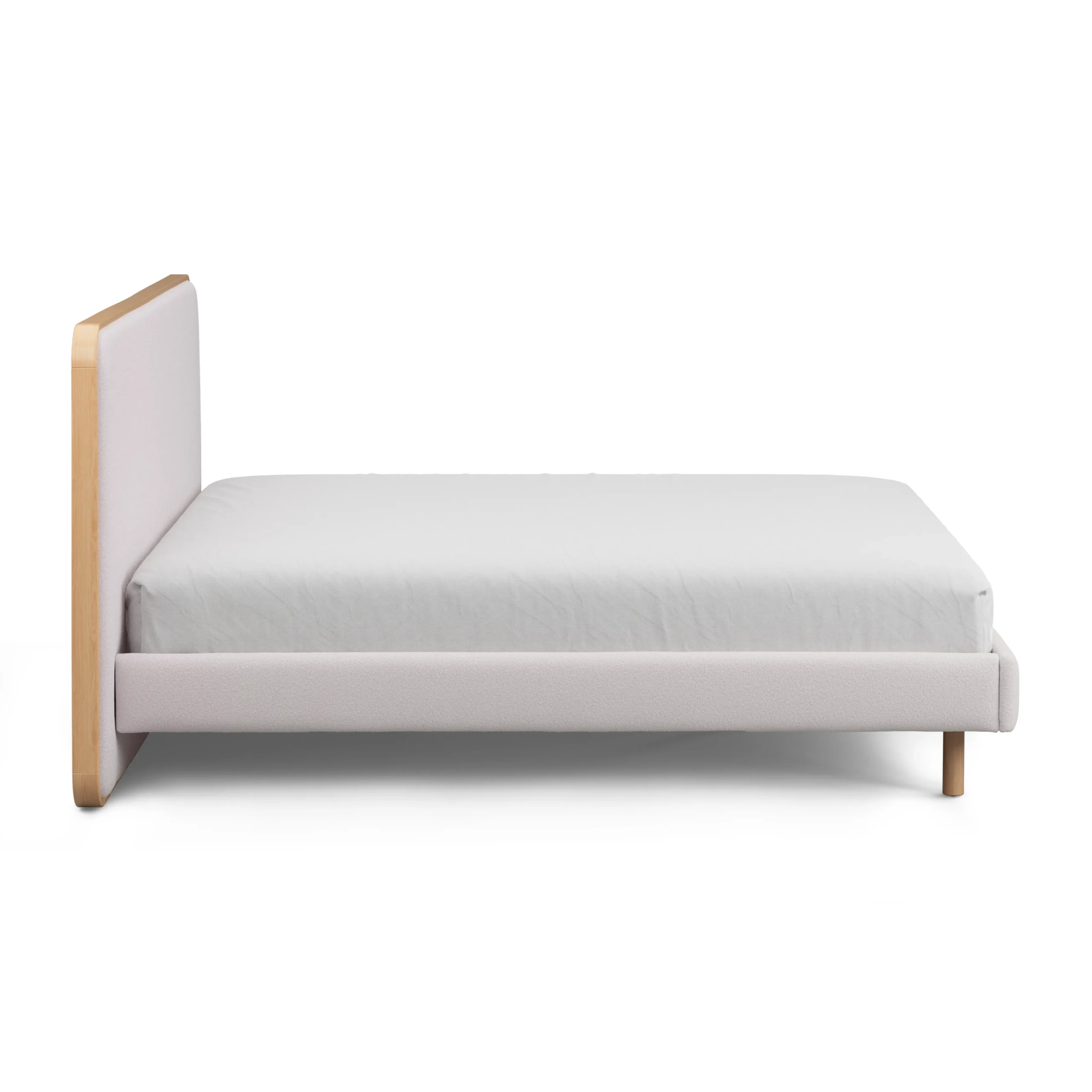 Bjorn King Upholstered Bed - White Oak and Ratine Ivory - Image 4
