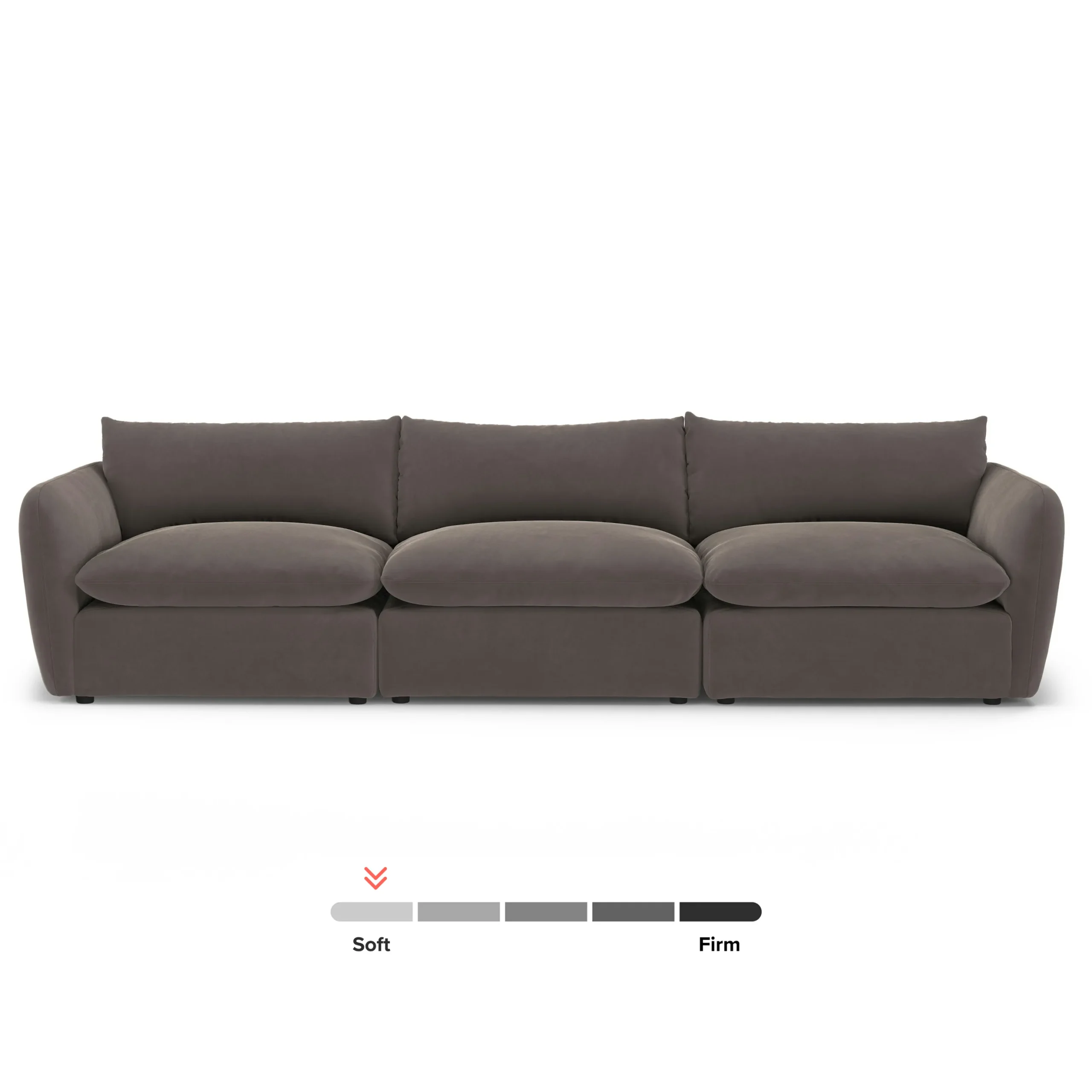 Leigh 131.5_ Velvet Modular Sofa - Hale Warm Gray - Image 12
