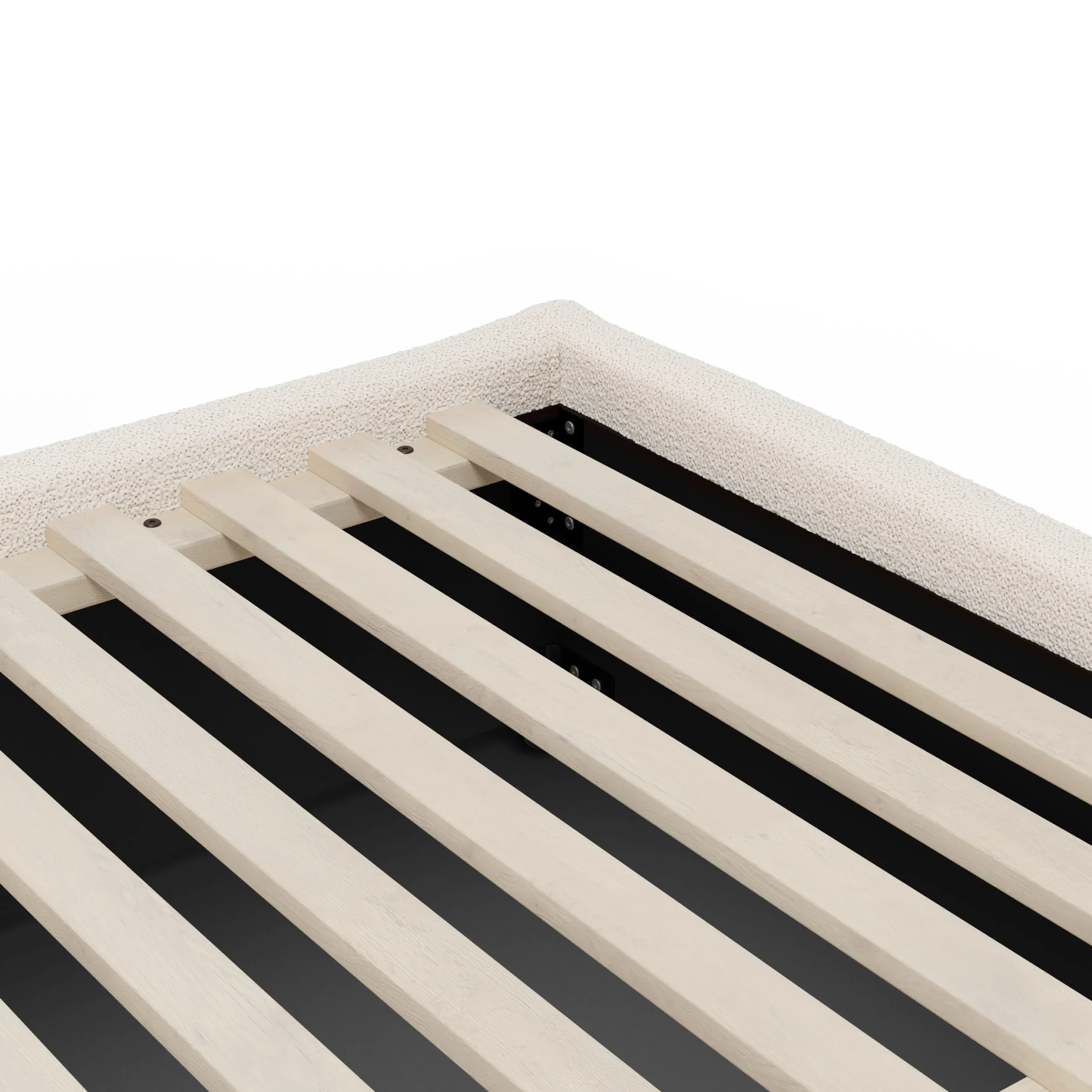 Calabri King Upholstered Bed - Ivory Wool Bouclé - Image 9