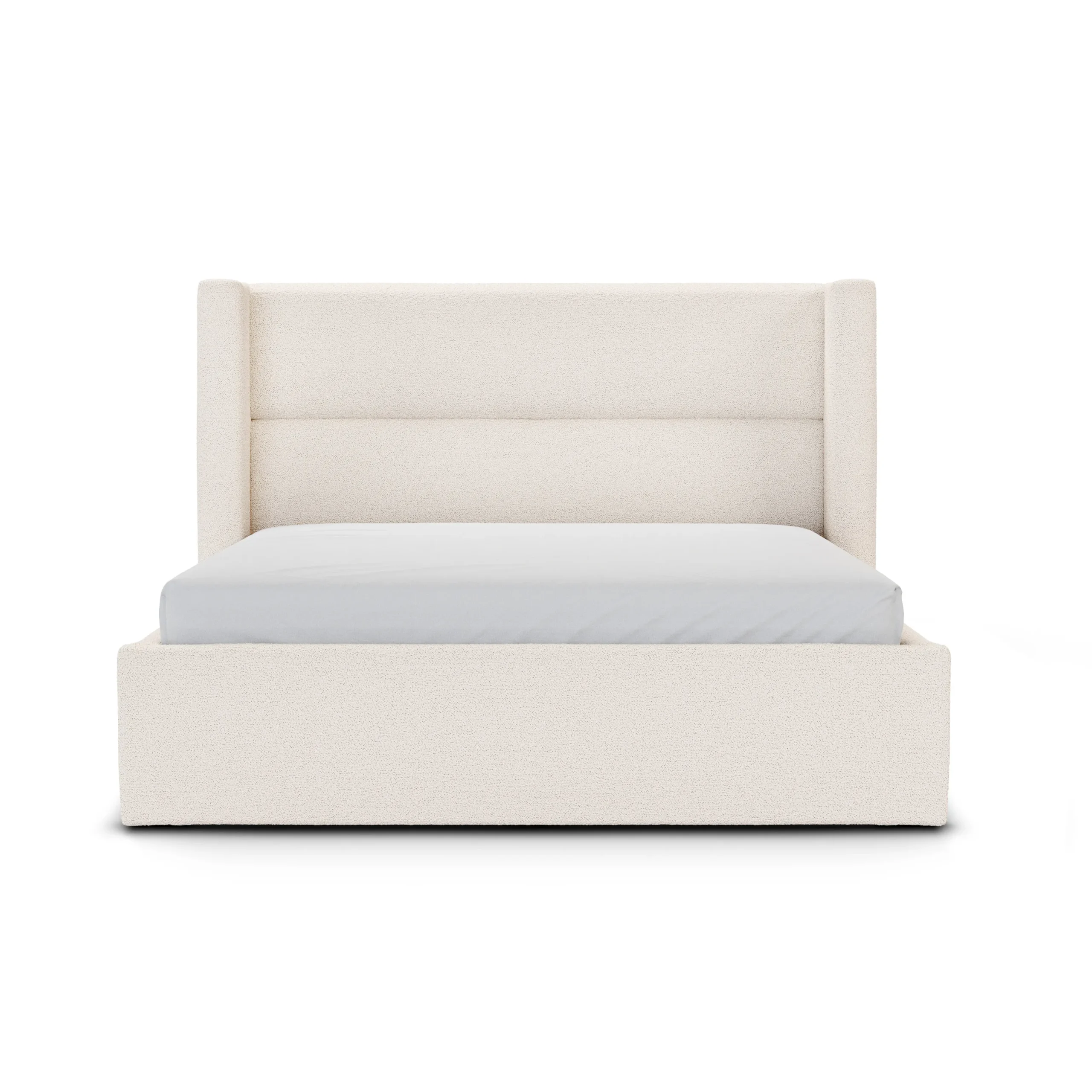Calabri Queen Upholstered Bed - Ivory Wool Bouclé - Image 6