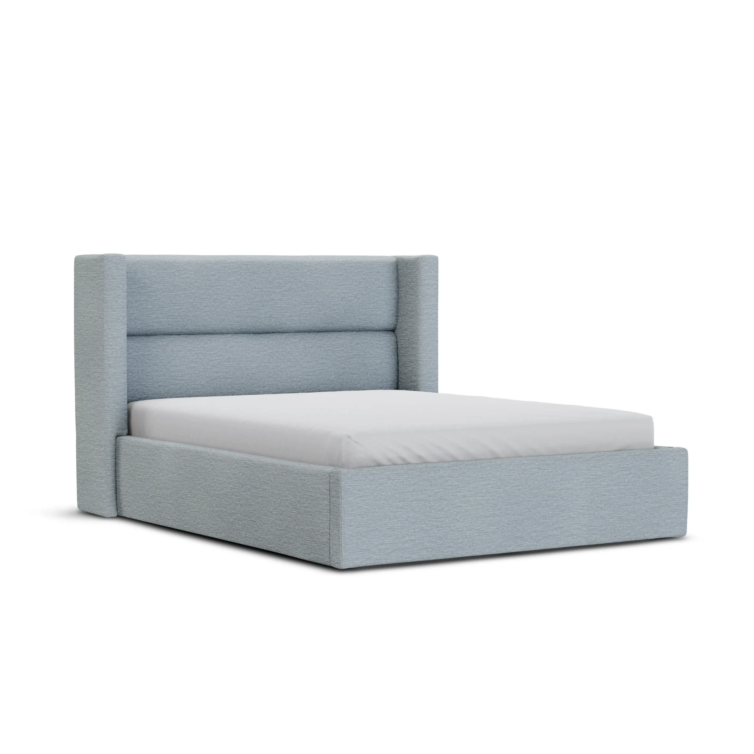Calabri Queen Upholstered Bed - Silver Light Blue - Image 6