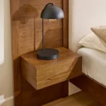 Cassie King Upholstered Bed with Nightstands - Smoked Oak and Taupe Chenille