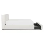 Cigar King Upholstered Storage Bed - Ankara Ivory