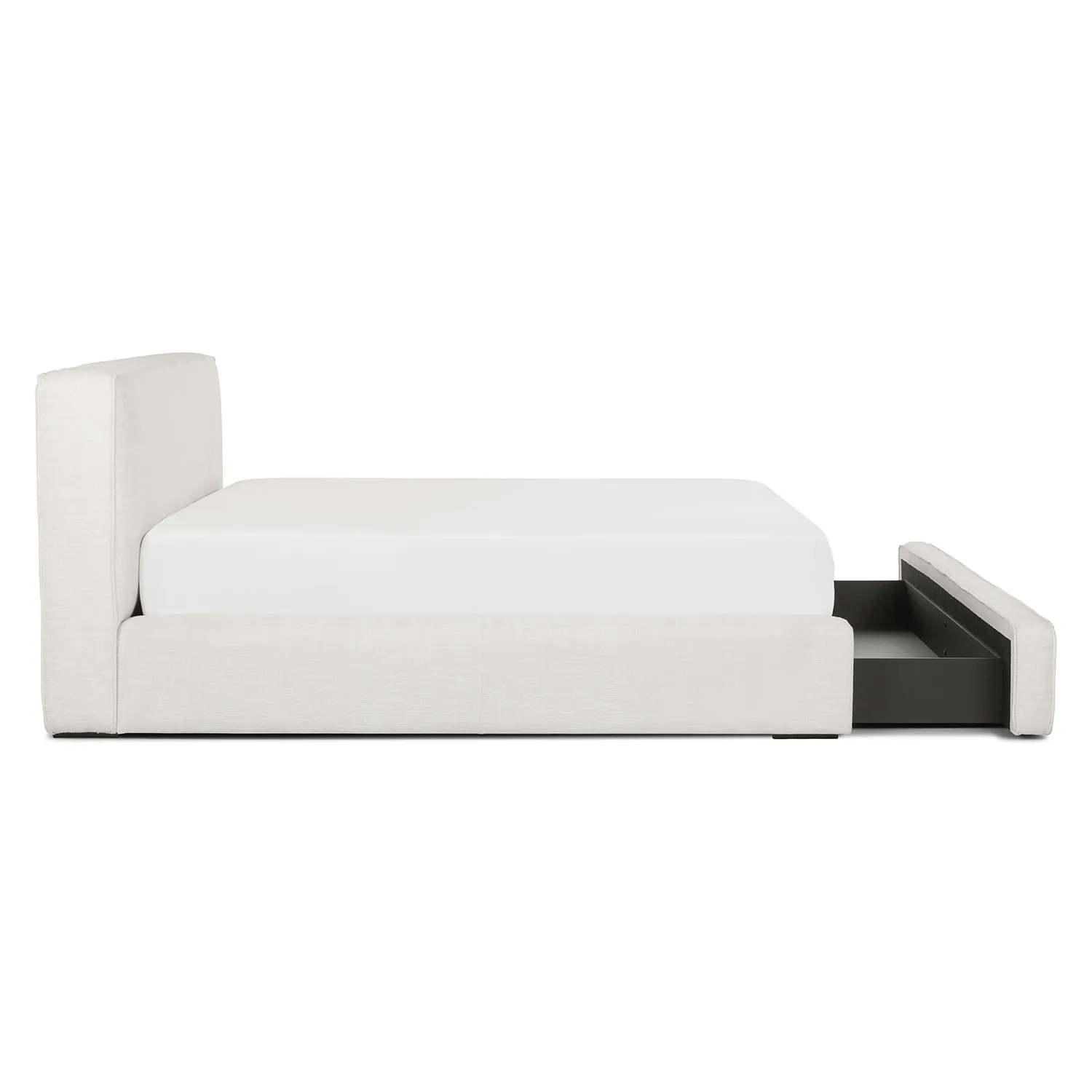 Cigar King Upholstered Storage Bed - Ankara Ivory - Image 10