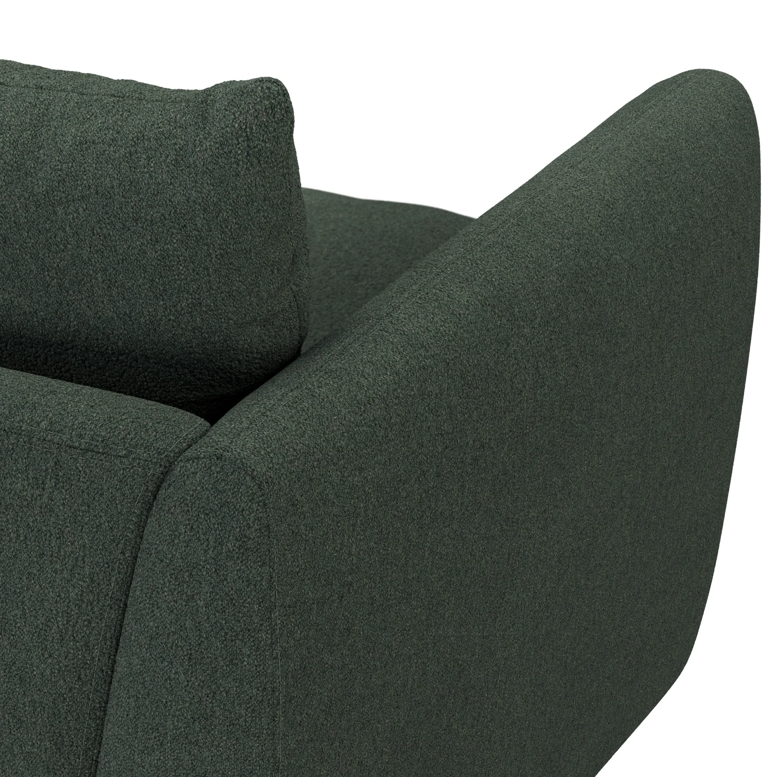 Leigh 86_ Sofa Bed - Green Wool Bouclé - Image 13