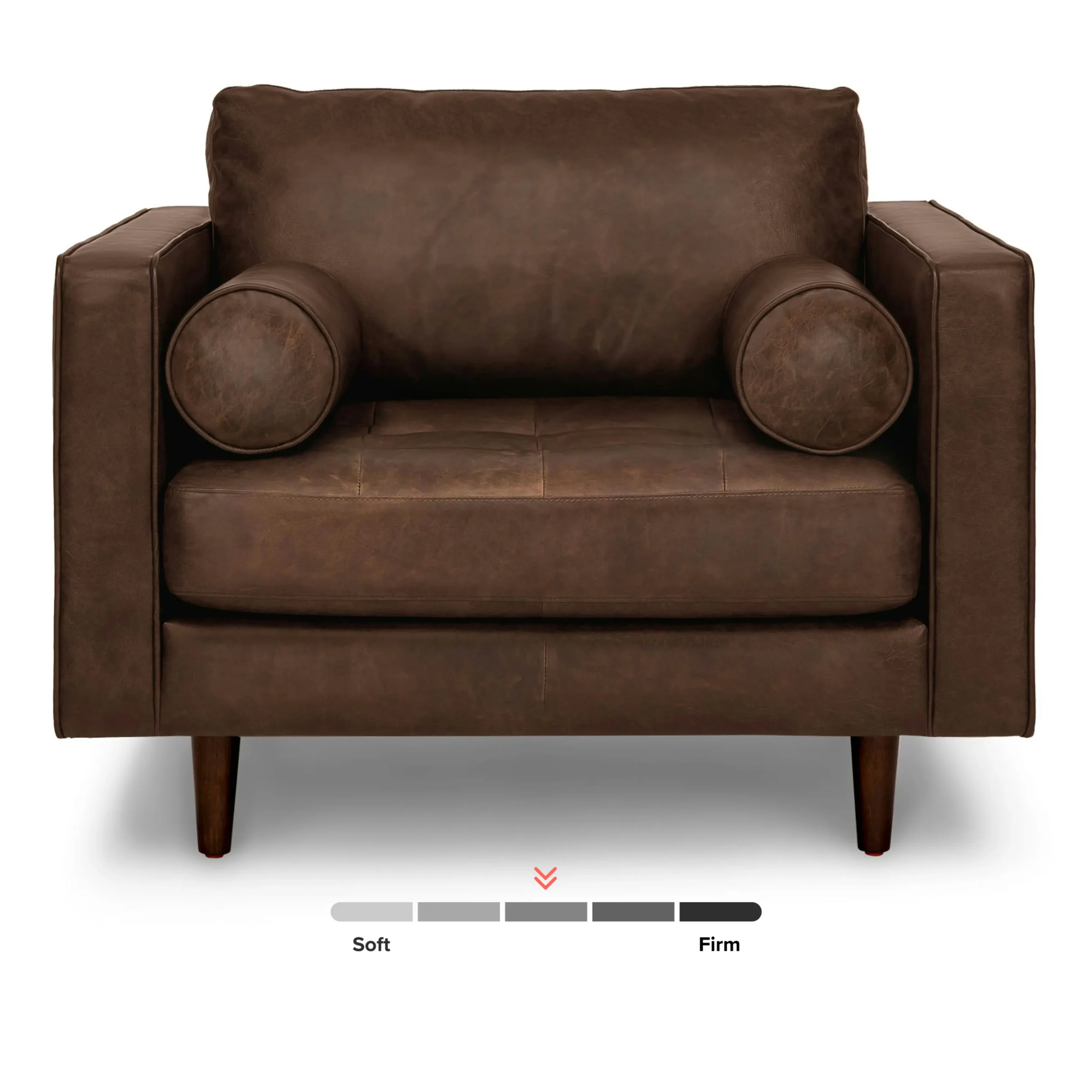 Sven 42_ Tufted Leather Lounge Chair - Charme Chocolat - Image 11