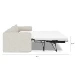 Leigh 86_ Sofa Bed - Ivory Wool Bouclé