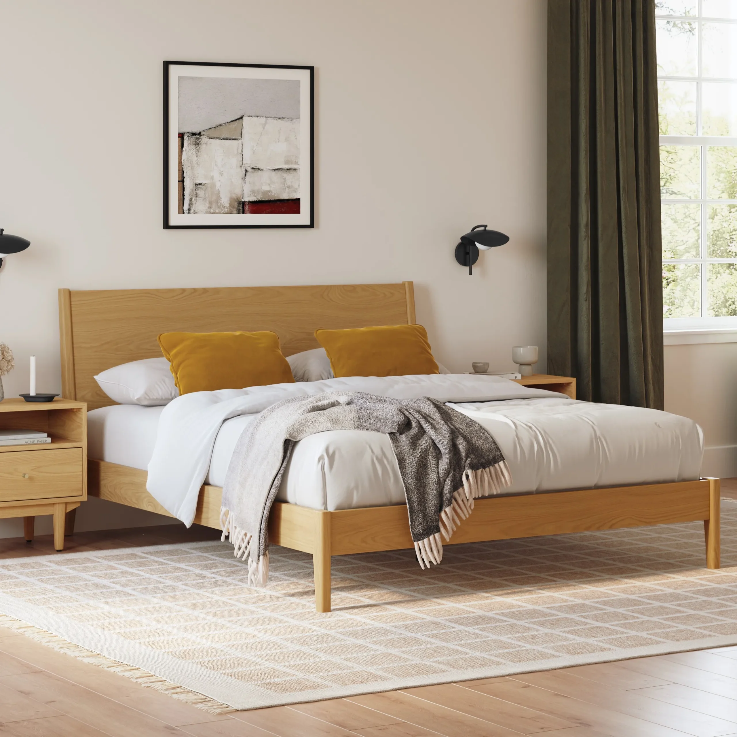 Cooper Queen Low Profile Bed - Natural Oak - Image 17