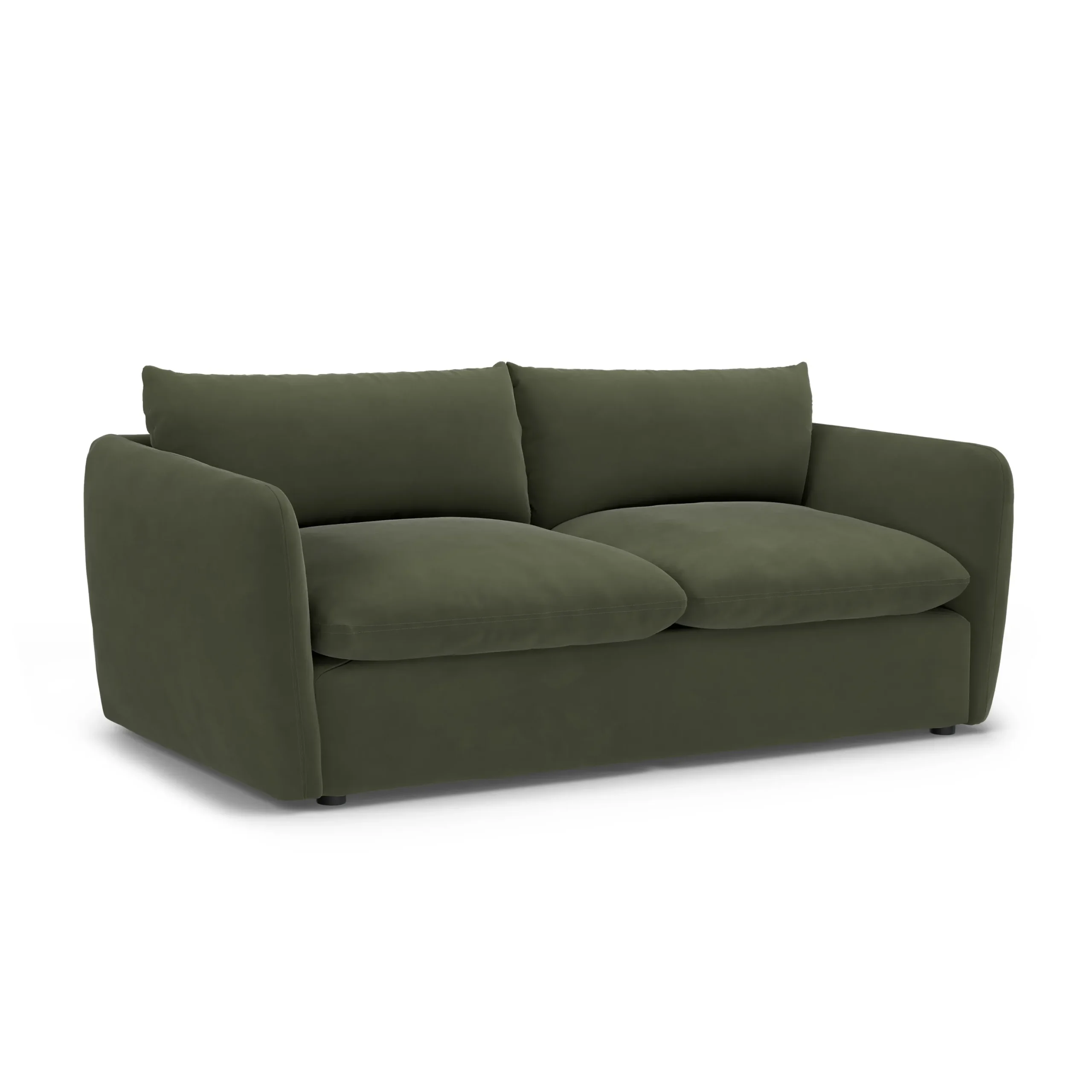 Leigh 86_ Velvet Sofa Bed - Hale Fir Green - Image 3