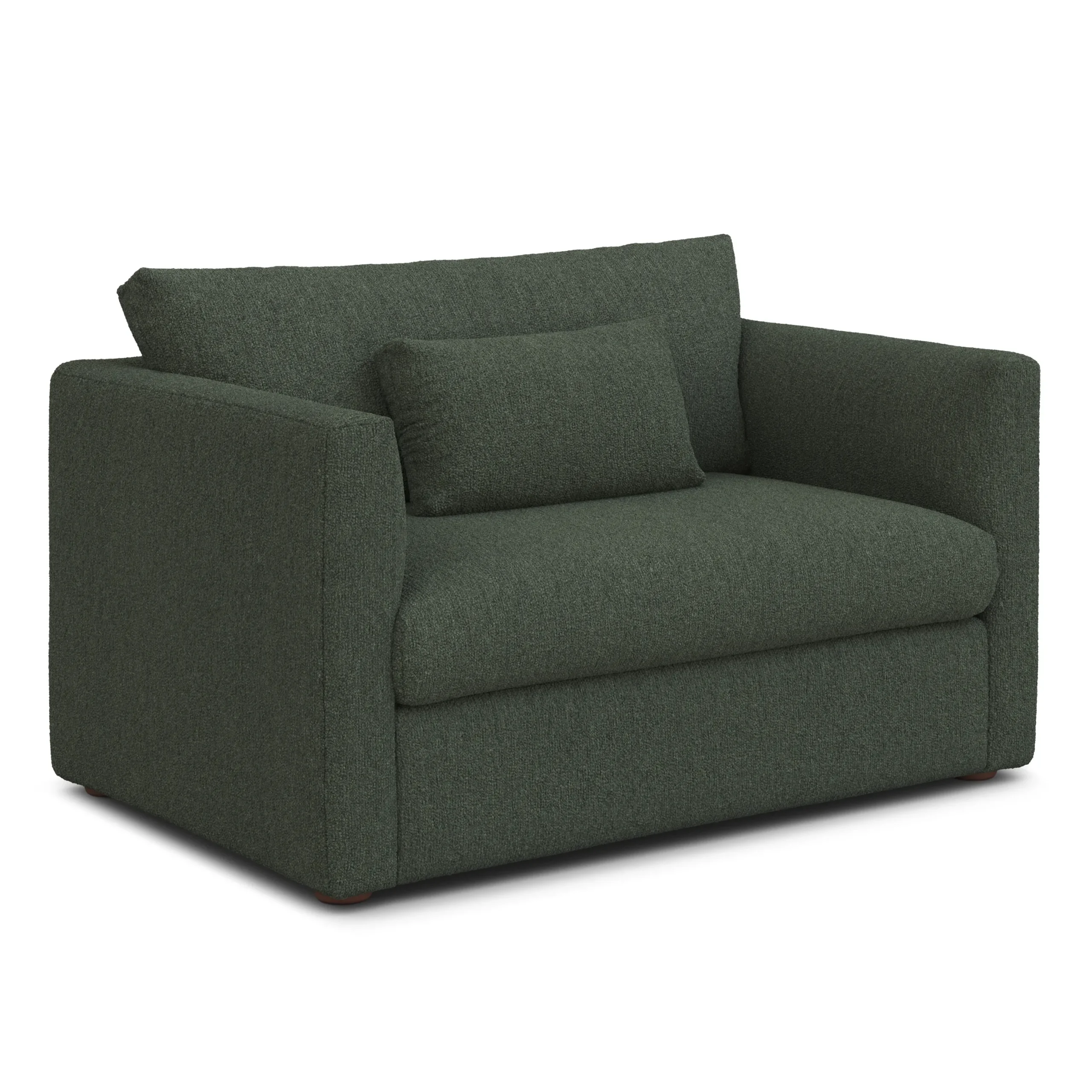 Marina 57_ Sleeper Chair - Green Wool Bouclé - Image 3