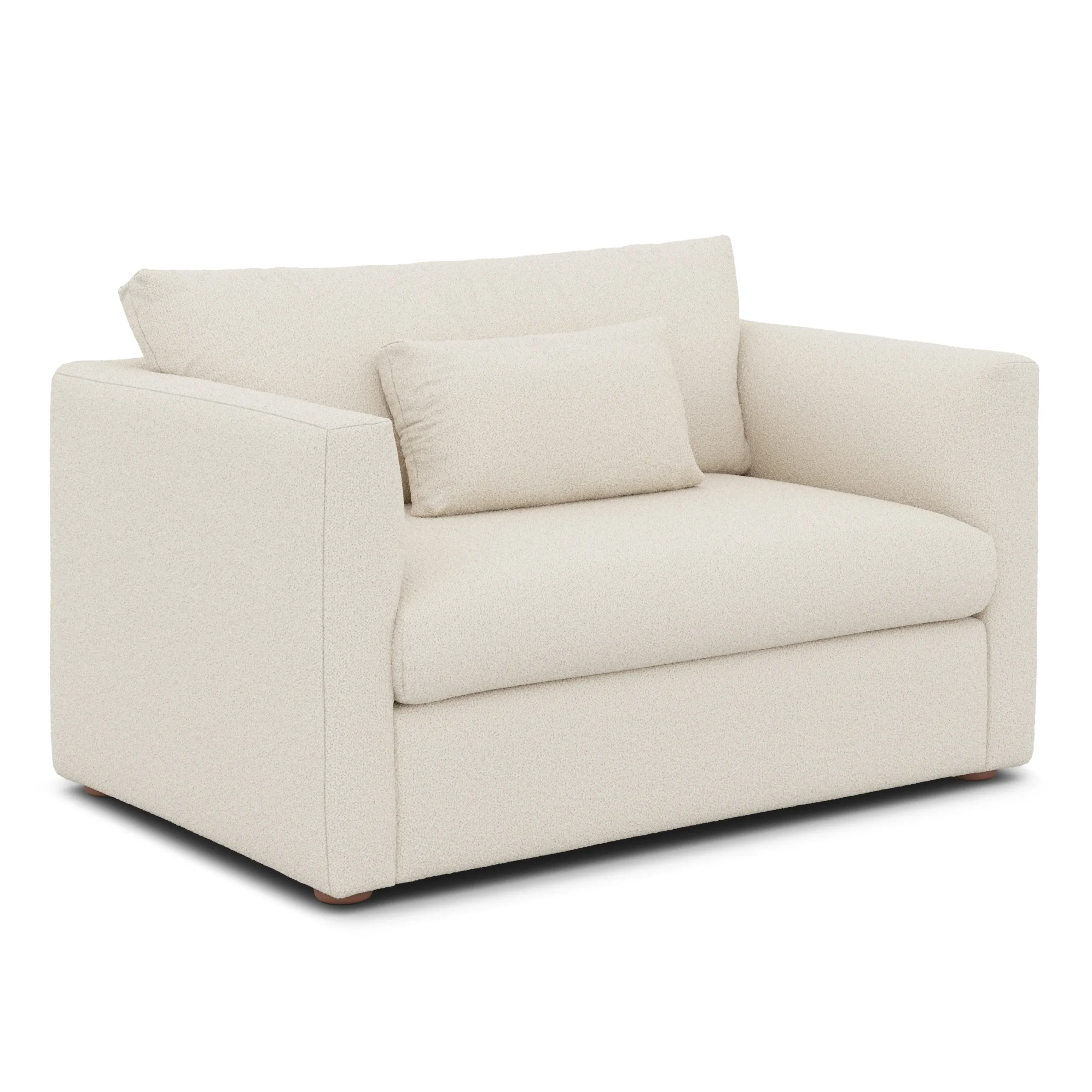 Marina 57_ Sleeper Chair - Ivory Wool Bouclé - Image 3