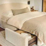 Kayra King Upholstered Storage Bed - Ivory Bouclé