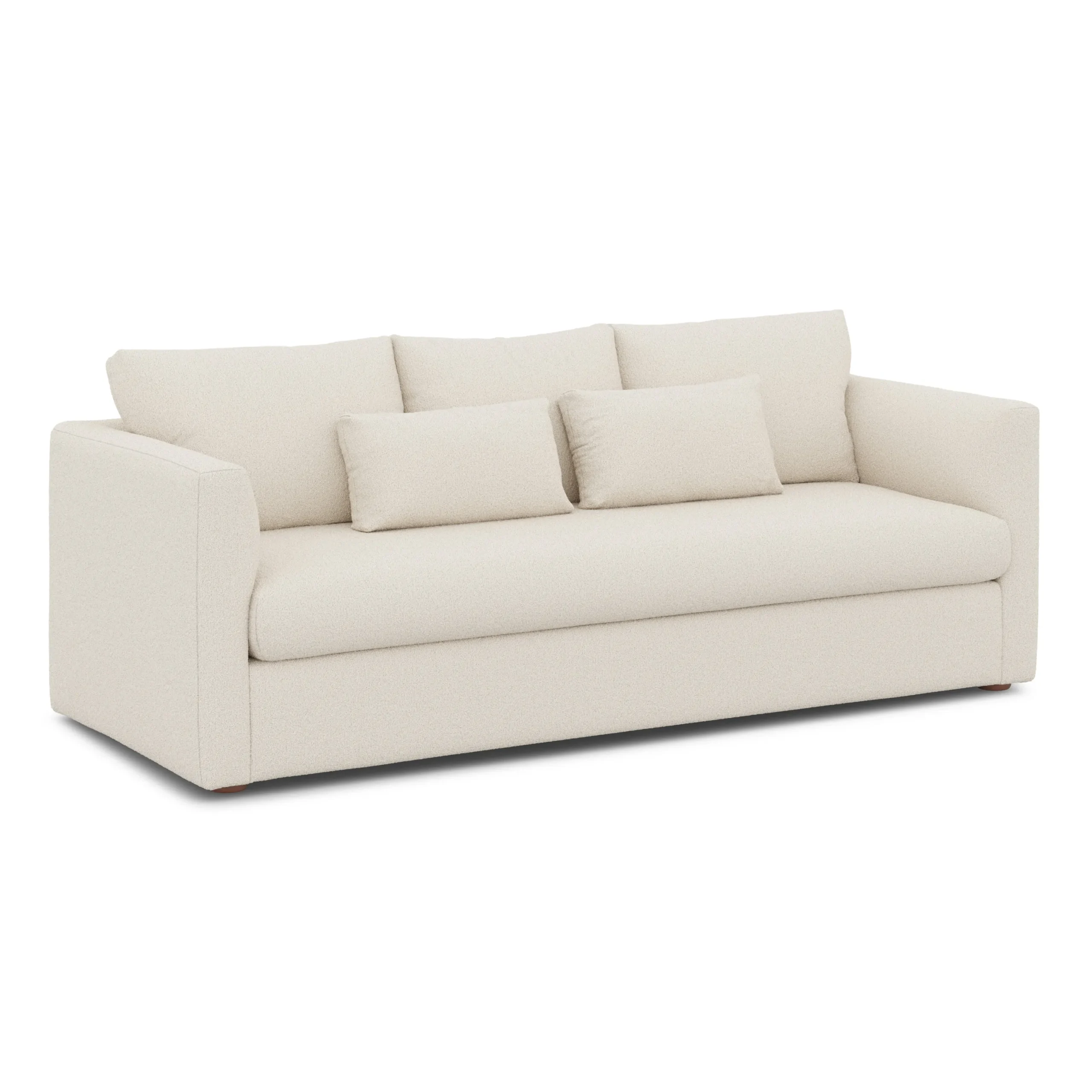 Marina 90_ Sofa Bed - Ivory Wool Bouclé - Image 3
