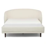 Kayra Queen Upholstered Bed - Ivory Bouclé