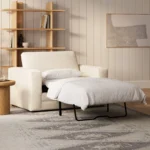 Riley 57.5_ Sleeper Chair - Ivory Wool Bouclé
