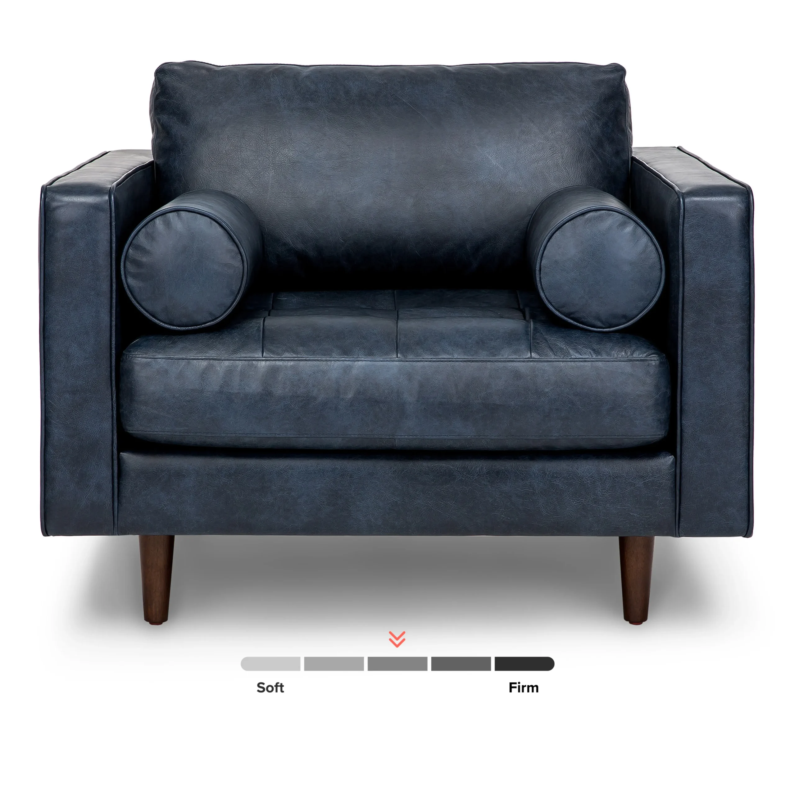 Sven 42_ Tufted Leather Lounge Chair - Oxford Blue - Image 12