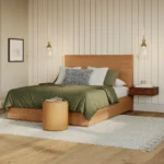 Leif Queen Storage Bed - Smoked Oak
