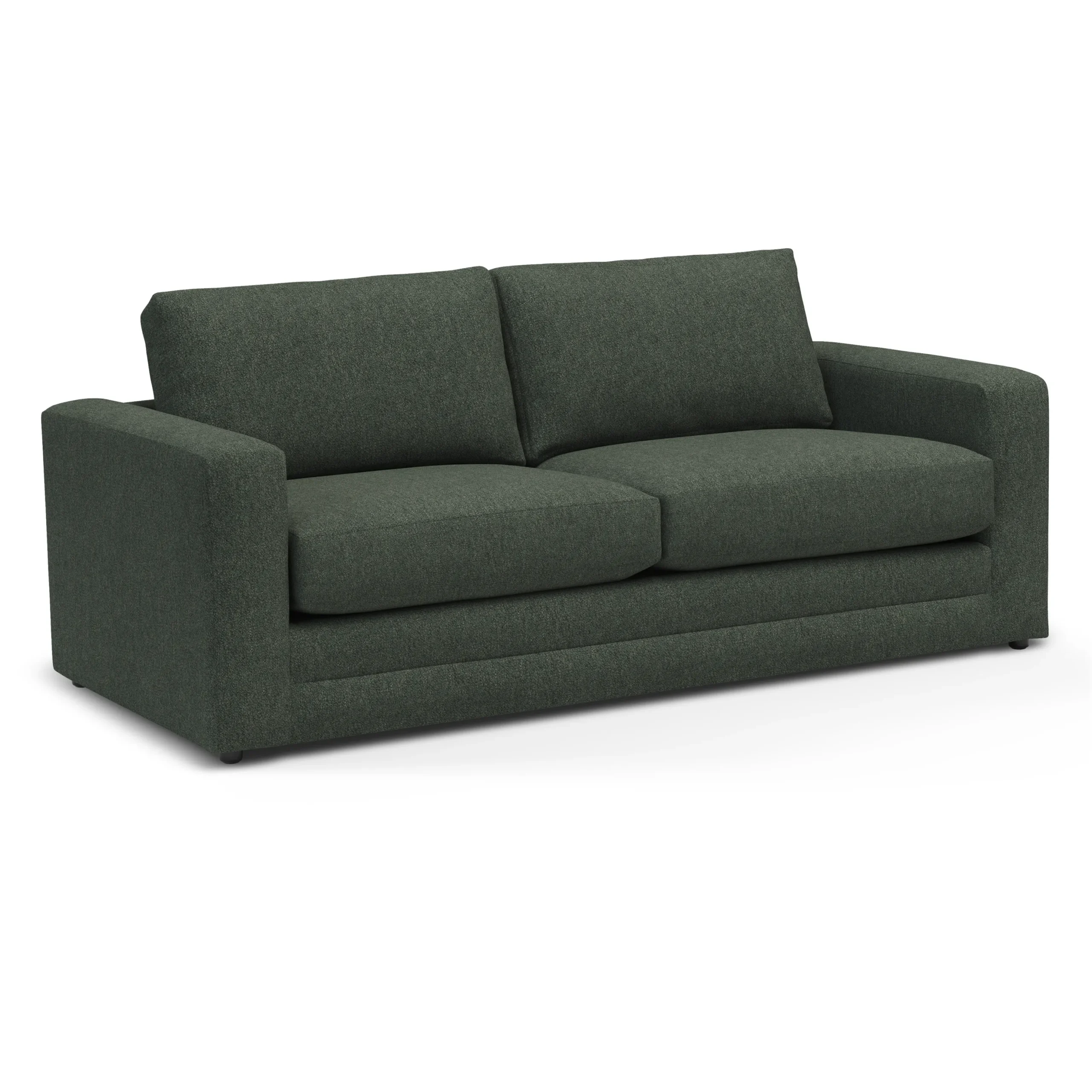 Riley 84_ Sofa Bed - Green Wool Bouclé - Image 3