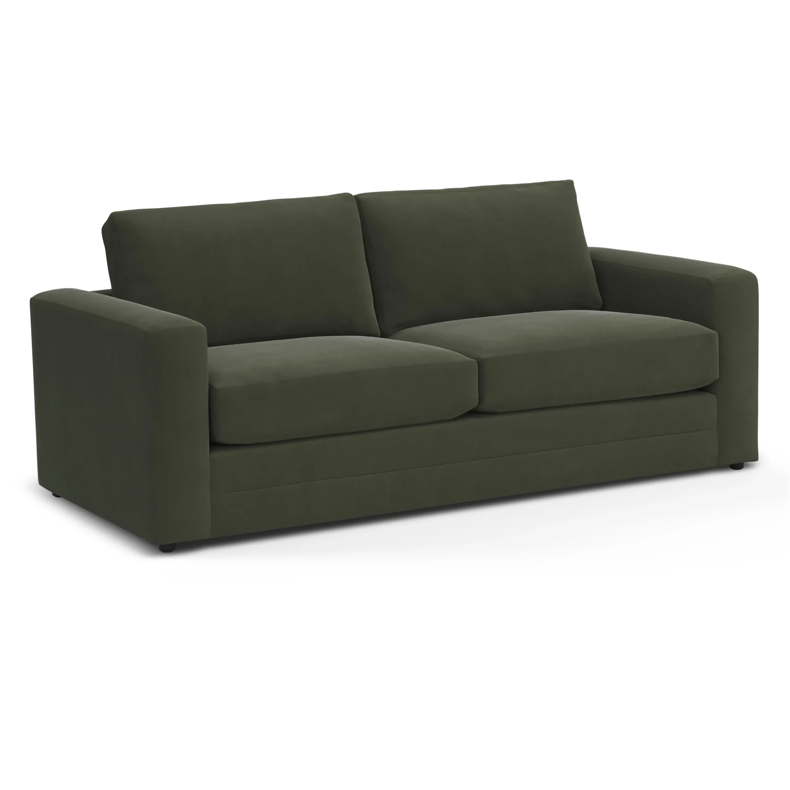 Riley 84_ Velvet Sofa Bed - Hale Fir Green - Image 3