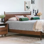 Lenia King Panel Bed - Walnut