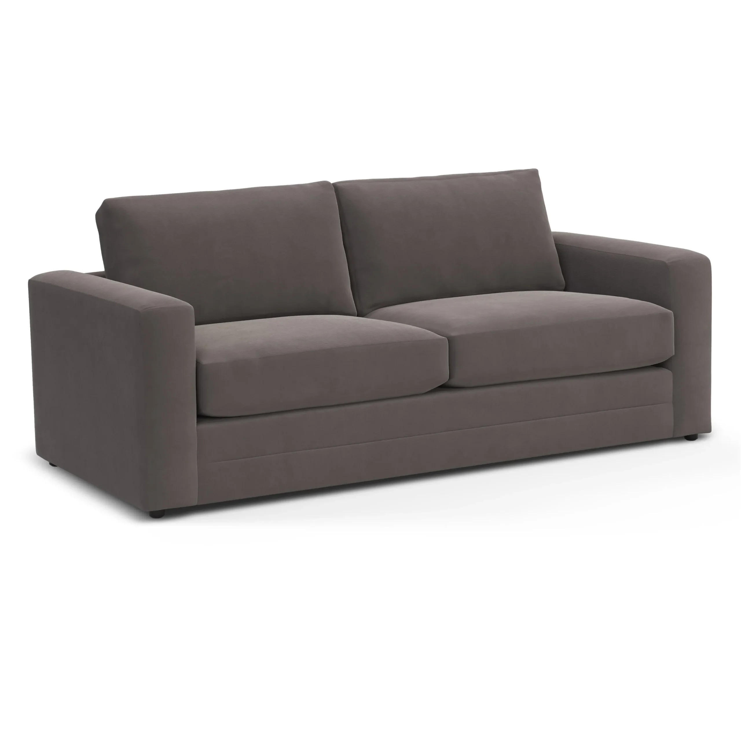 Riley 84_ Velvet Sofa Bed - Hale Warm Gray - Image 3