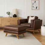 Timber 41_ Leather Lounge Chair - Charme Chocolat