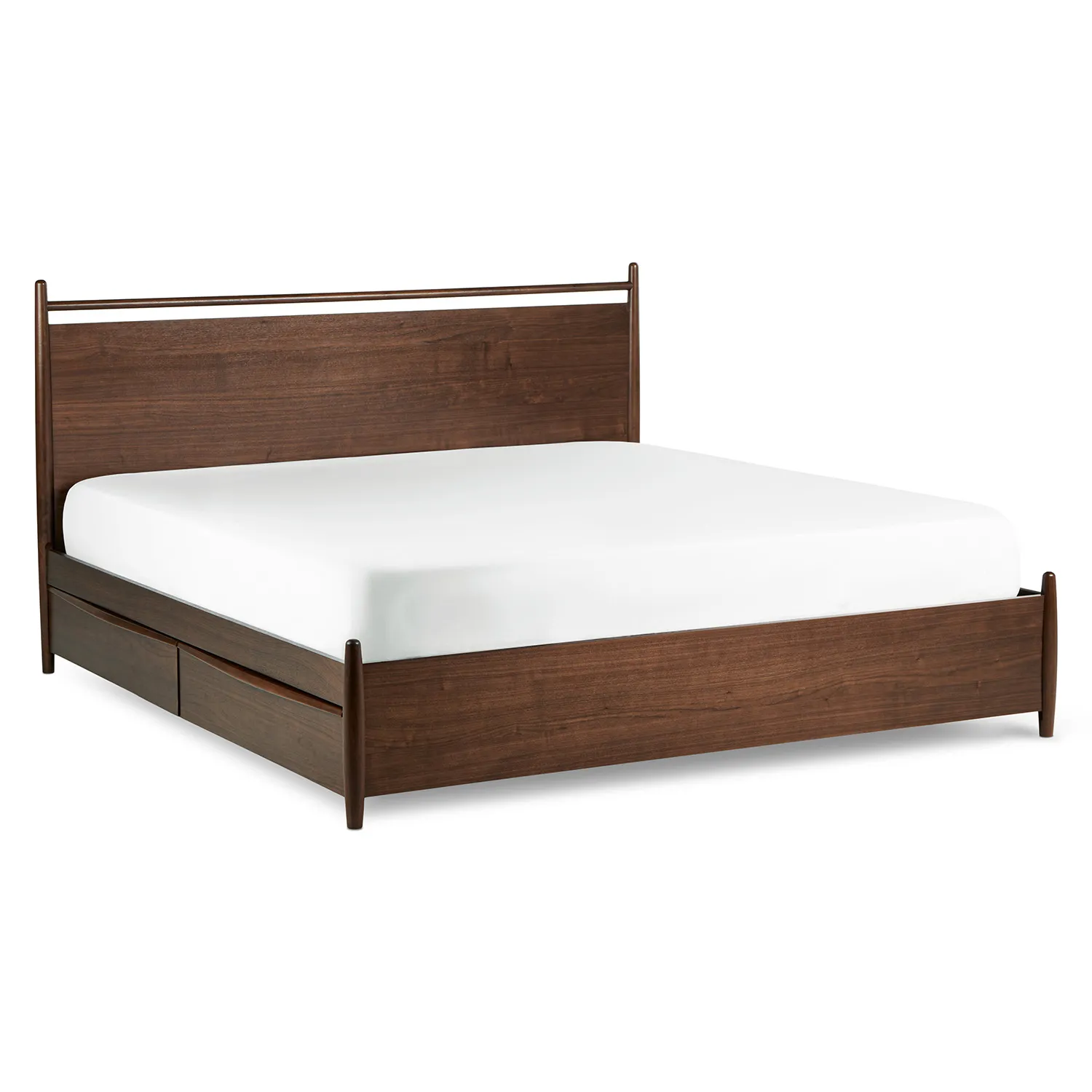 Lenia King Panel Storage Bed - Walnut - Image 11