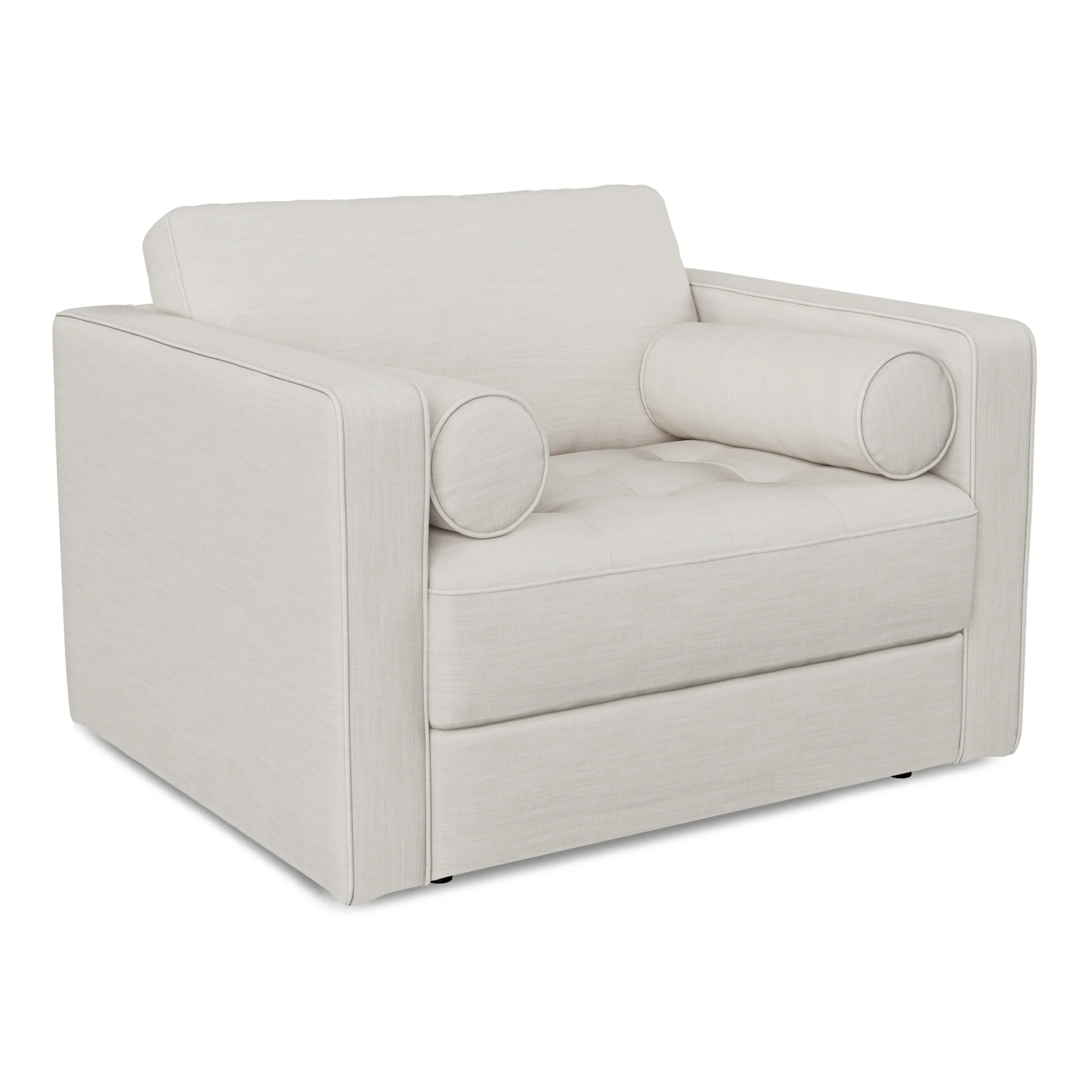 Sven 45.5_ Tufted Sleeper Chair - Biscuit Cream - Image 3
