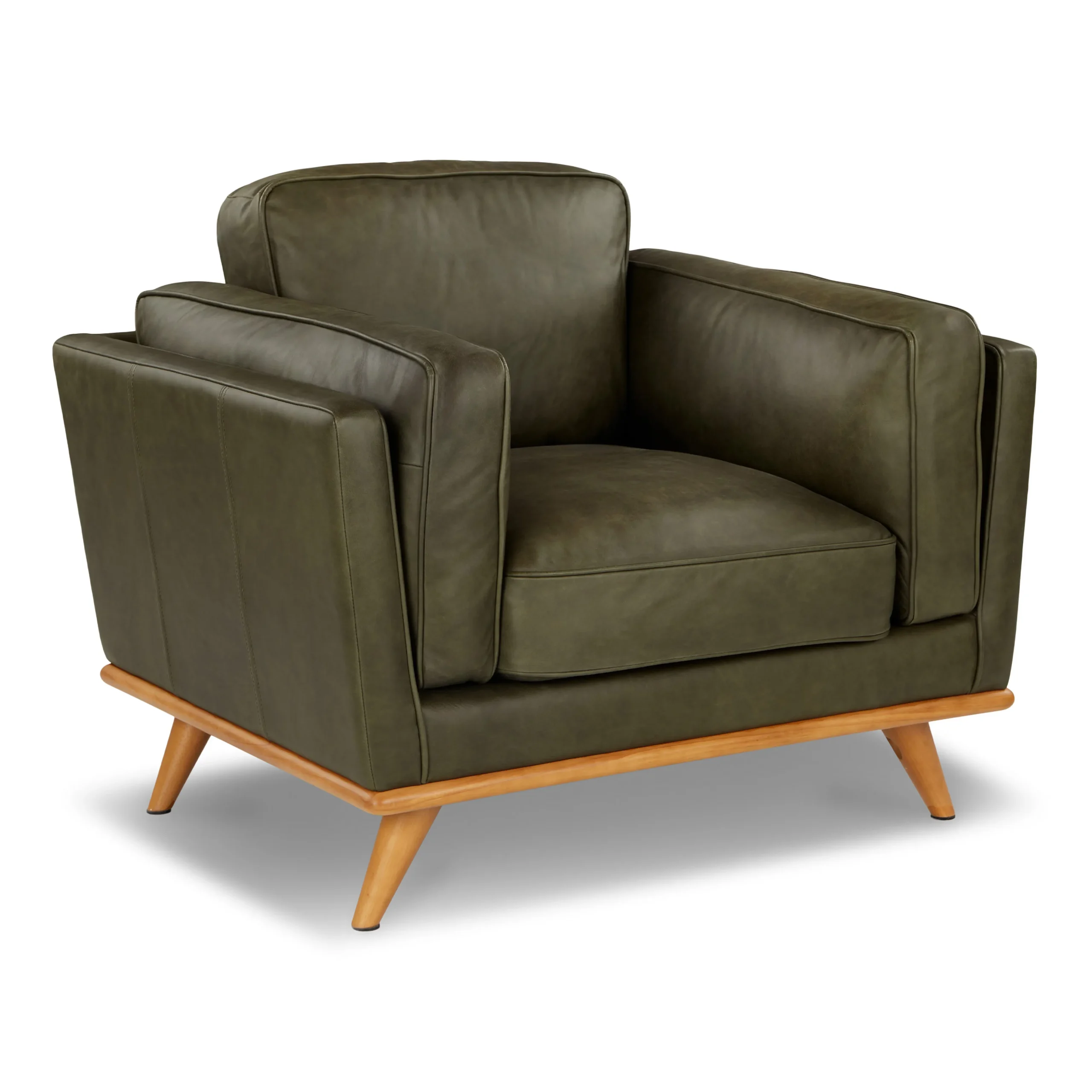 Timber 41_ Leather Lounge Chair - Charme Green - Image 10