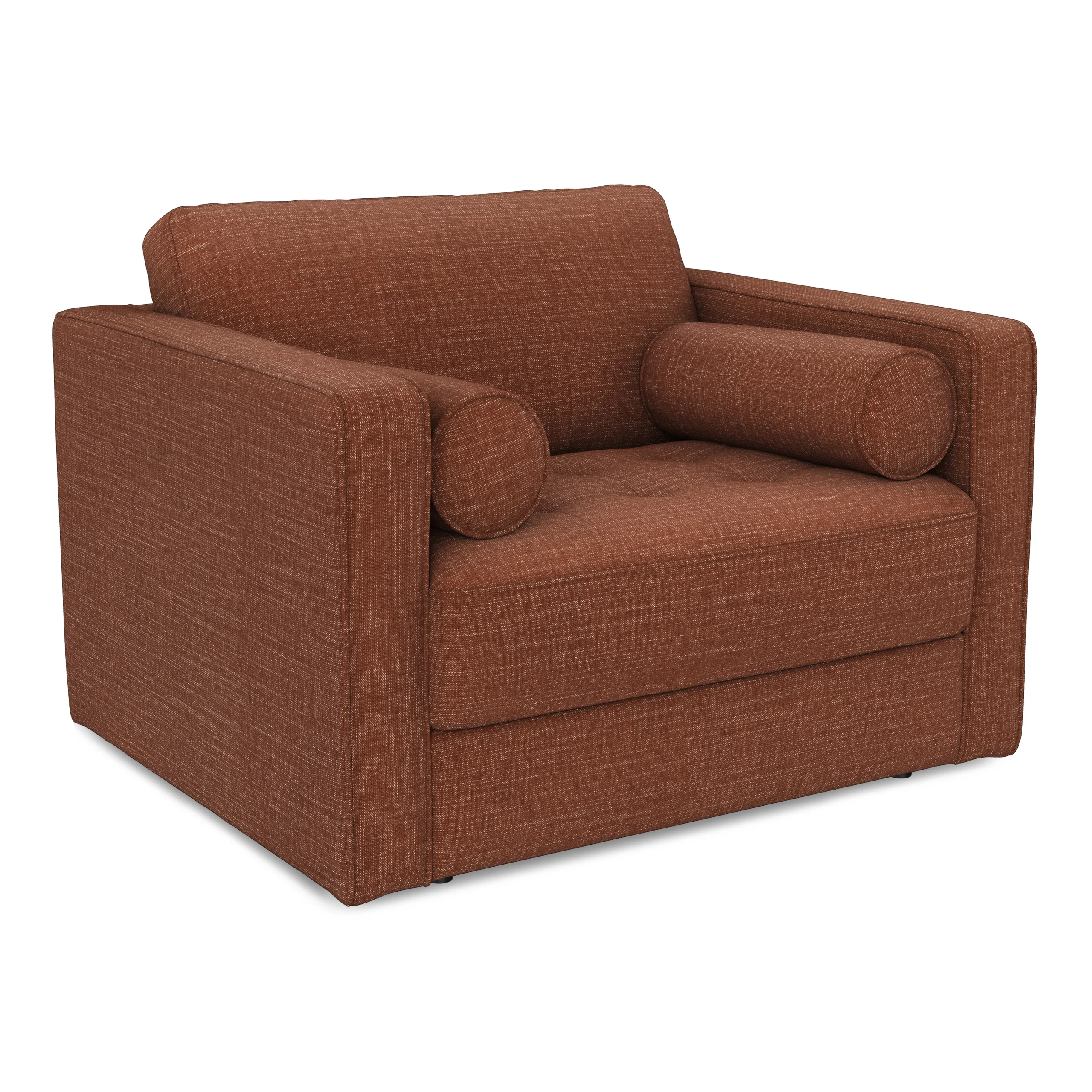 Sven 45.5_ Tufted Sleeper Chair - Napa Rust - Image 3