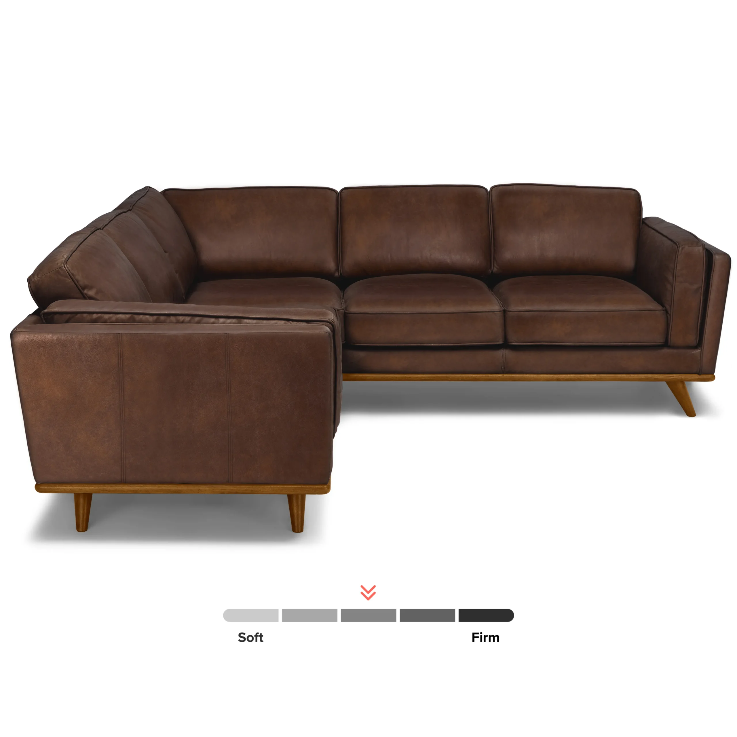 Timber 93_ Leather Corner Sectional - Charme Chocolat - Image 4